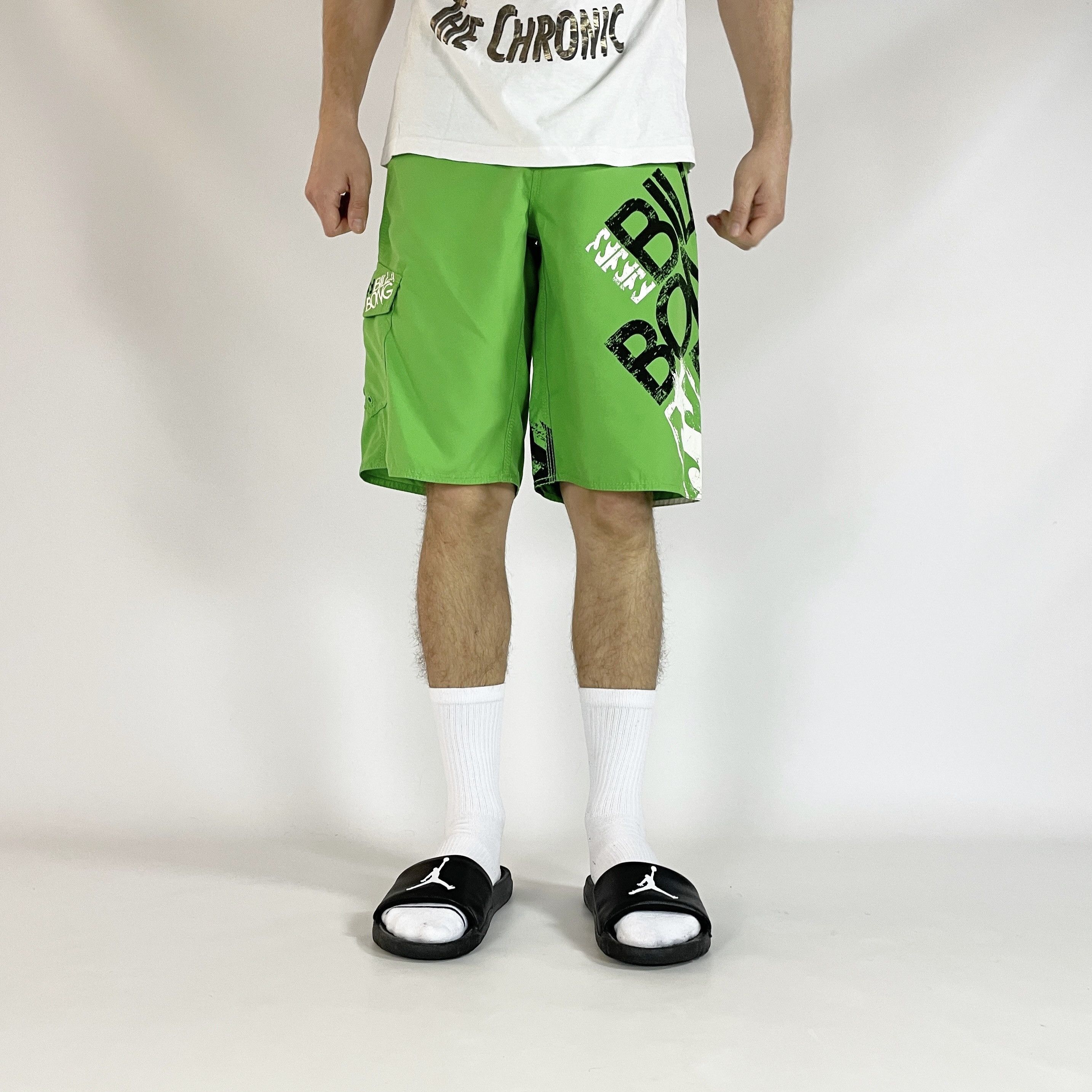 Billabong Billabong Vintage Green Full Printed Surfing Shorts Size US 30 / EU 46 - 1 Thumbnail