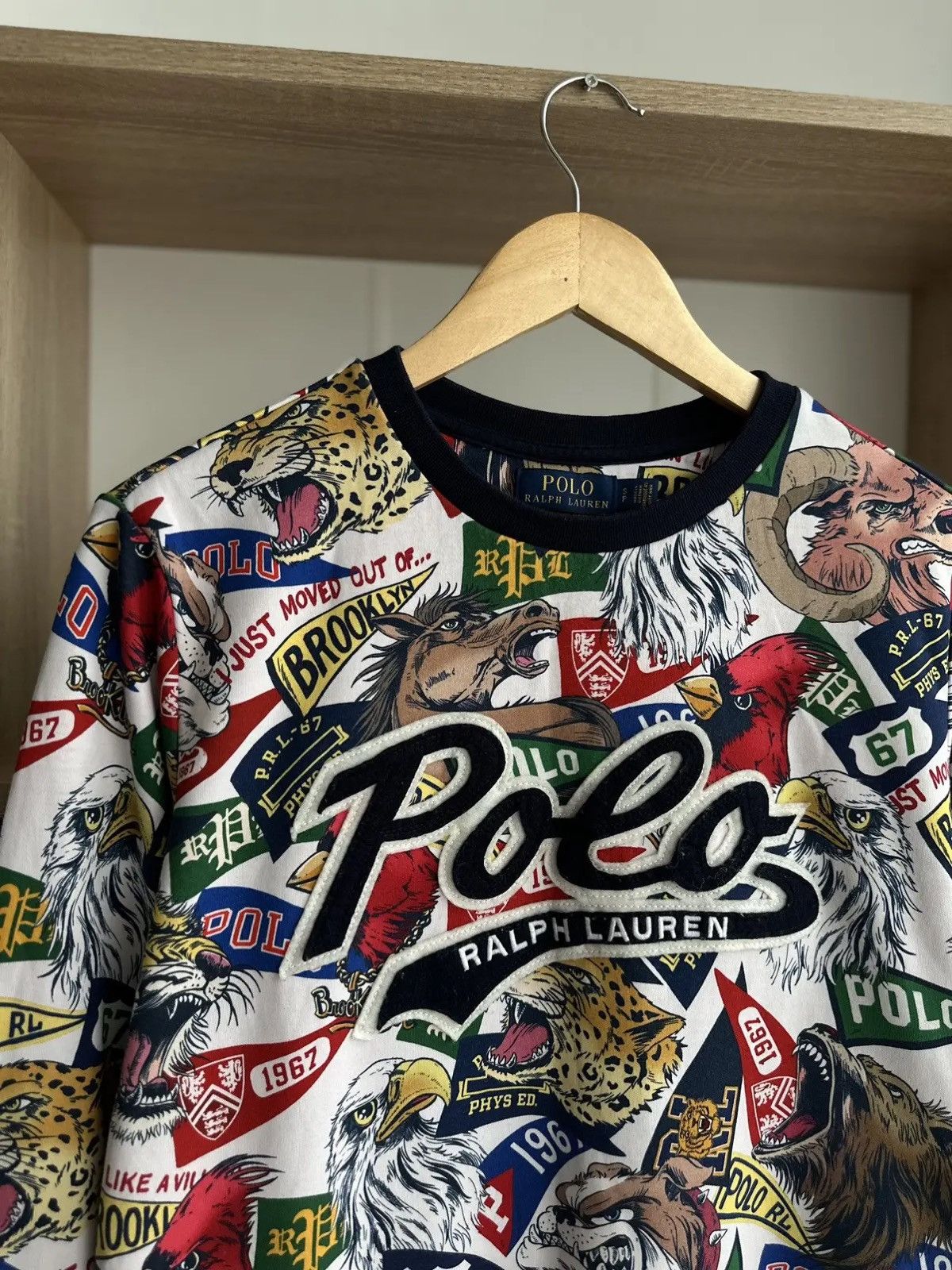 Polo Ralph Lauren × Vintage Vintage PRL Sweatshirt Navy Polo Ralph Lauren Over Logo Size US S / EU 44-46 / 1 - 5 Thumbnail