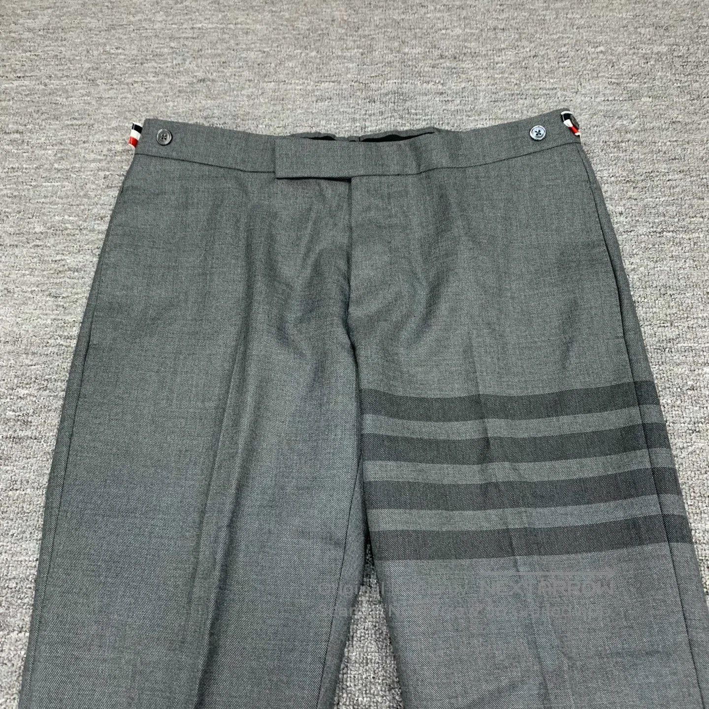 Thom Browne gray striped wool lounge pants from thom browne. Size US 30 / EU 46 - 2 Thumbnail