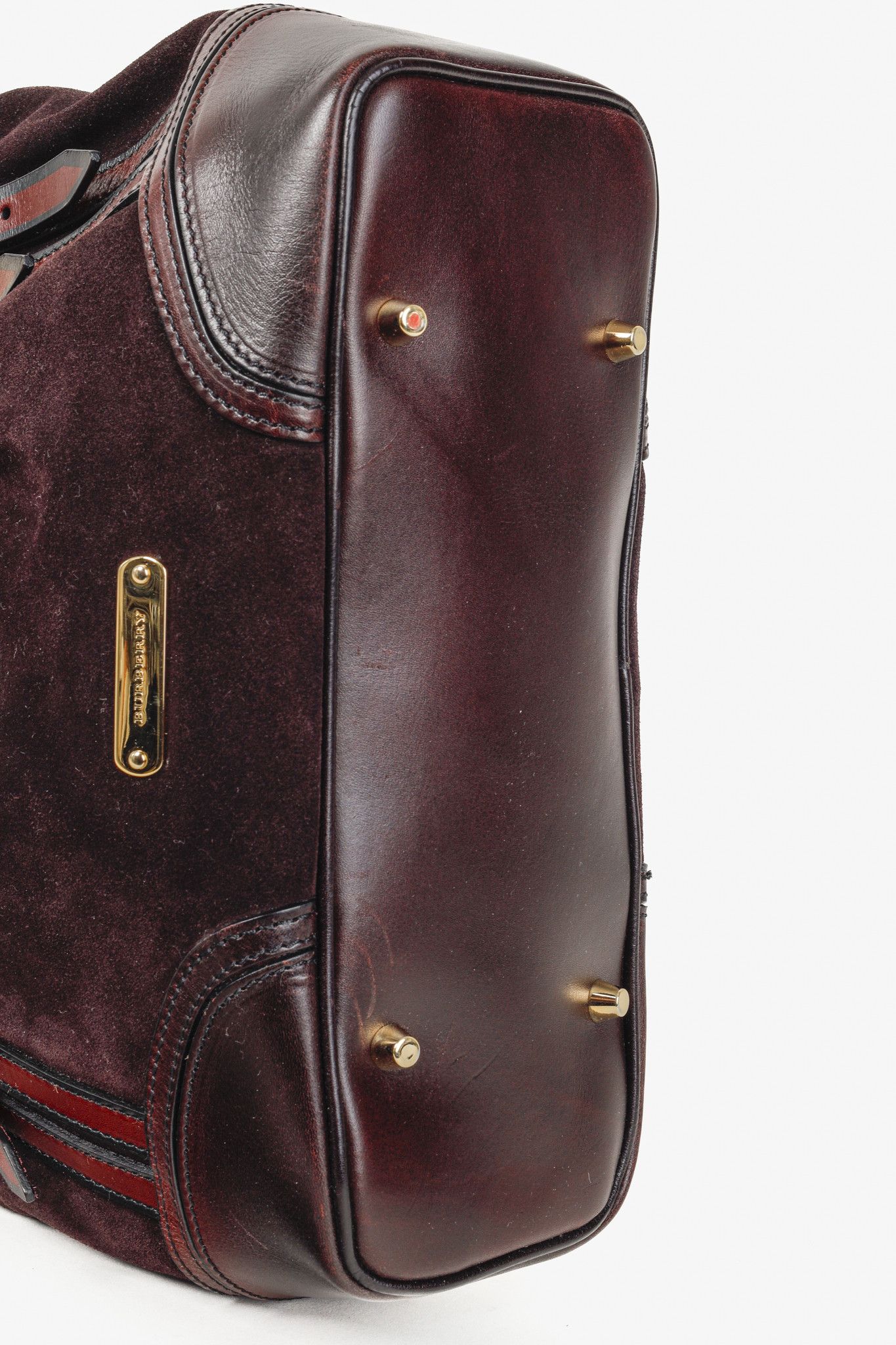 Burberry Prorsum Burberry Prorsum Burgundy Red Calfskin Suede Tote Size ONE SIZE - 5 Thumbnail
