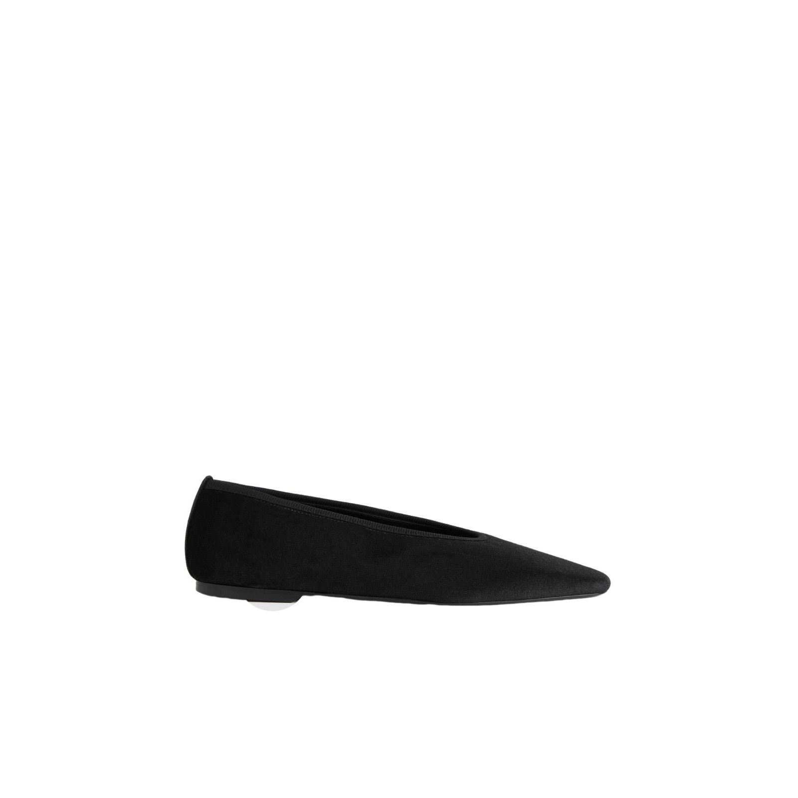 TOTEME Minimalist $640 Black Velvet Ballerinas New And Authe