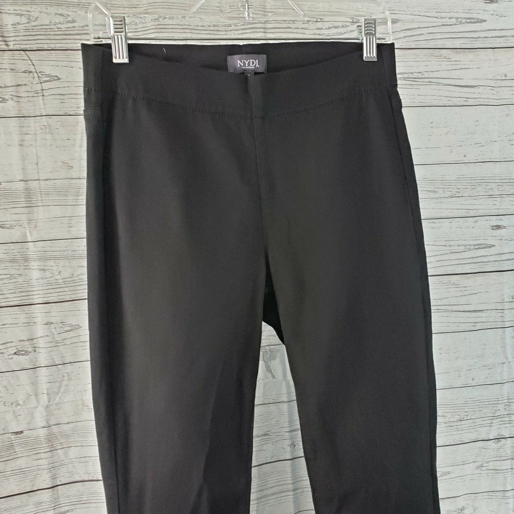 NYDJ NYDJ Alina Womens Cropped Pull On Pants Size 2 Black Mid Rise Casual Trousers Womens Size 26" / US 2 / IT 38 - 2 Thumbnail