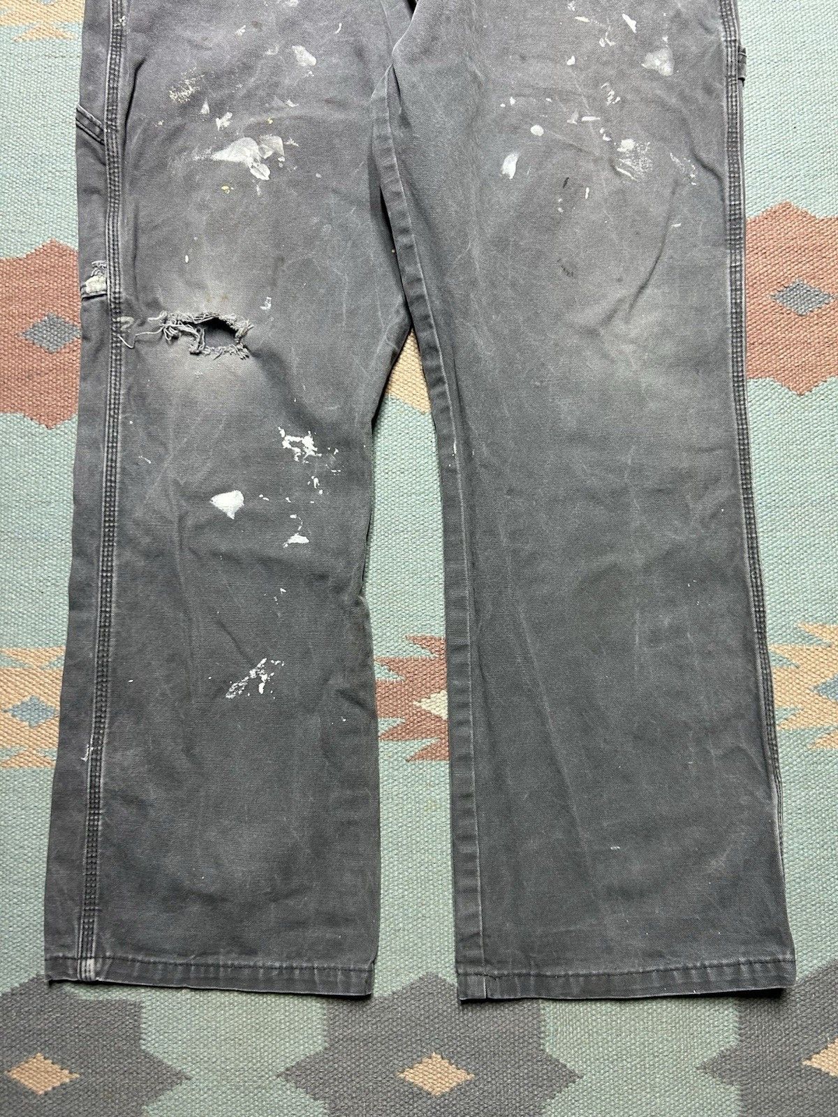 Vintage Vtg dickies canvas carpenter pants paint distres faded 36x29 Size US 36 / EU 52 - 2 Thumbnail