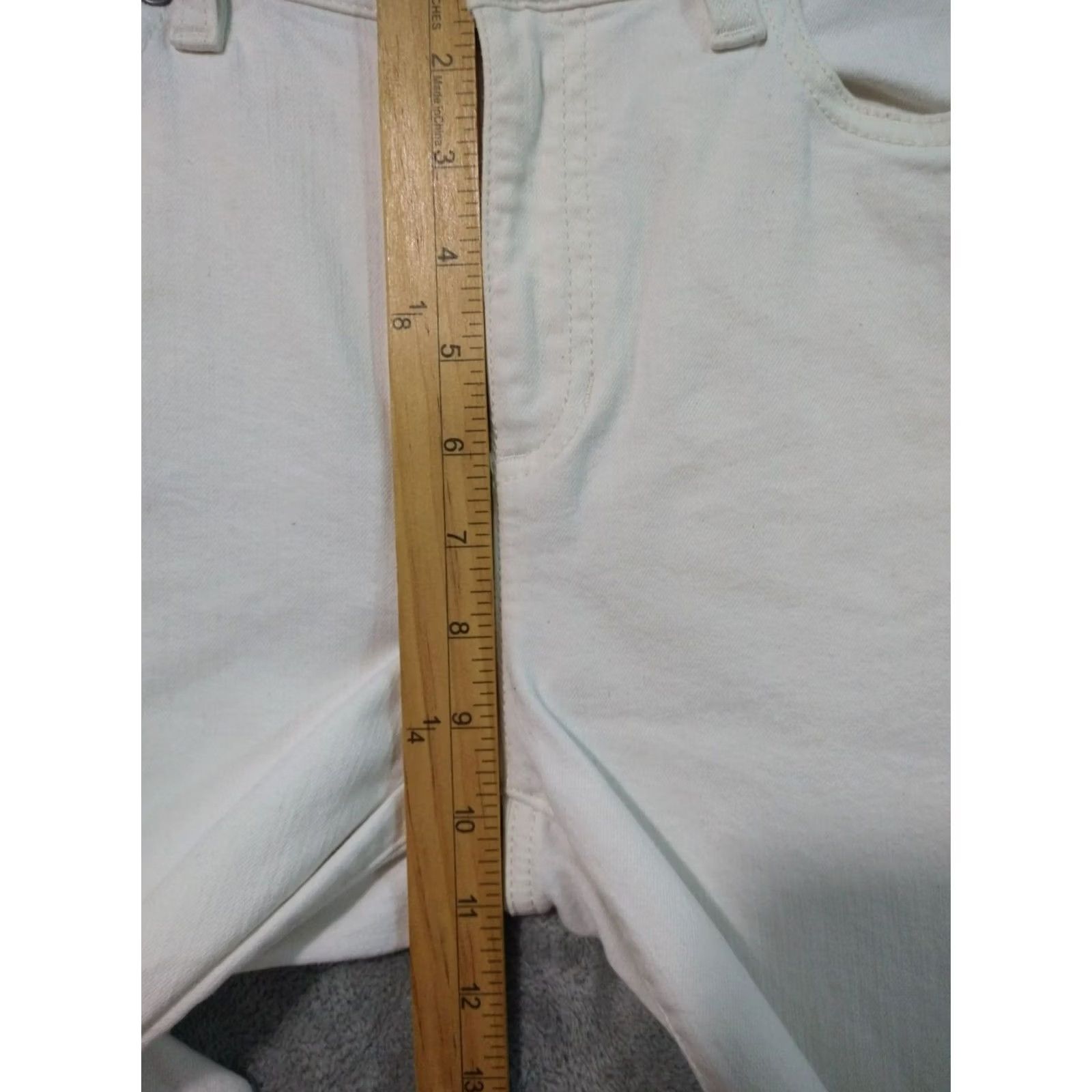 Eileen Fisher Eileen Fisher Jeans Womens Petite Ivory Denim Slim Organic Cotton Stretch Slim Fit 5-Pocket Ankle Jeans Womens Petite XS-2 Ivory White Denim Stretch Size 26" / US 2 / IT 38 - 4 Thumbnail