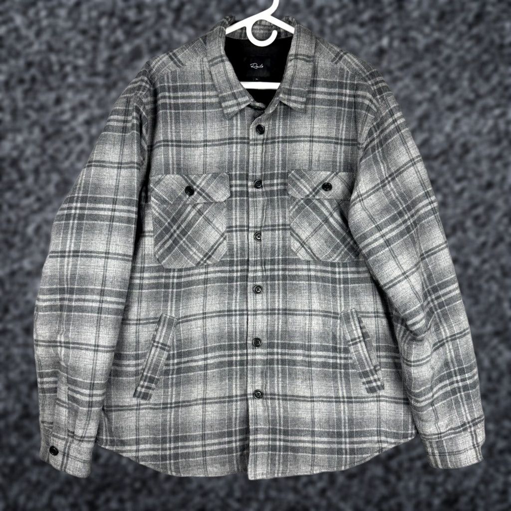 Rails Rails Jacket Shacket Men XL Plaid Flannel Button Lined Worthing Shadow Size US XL / EU 56 / 4 - 1 Thumbnail
