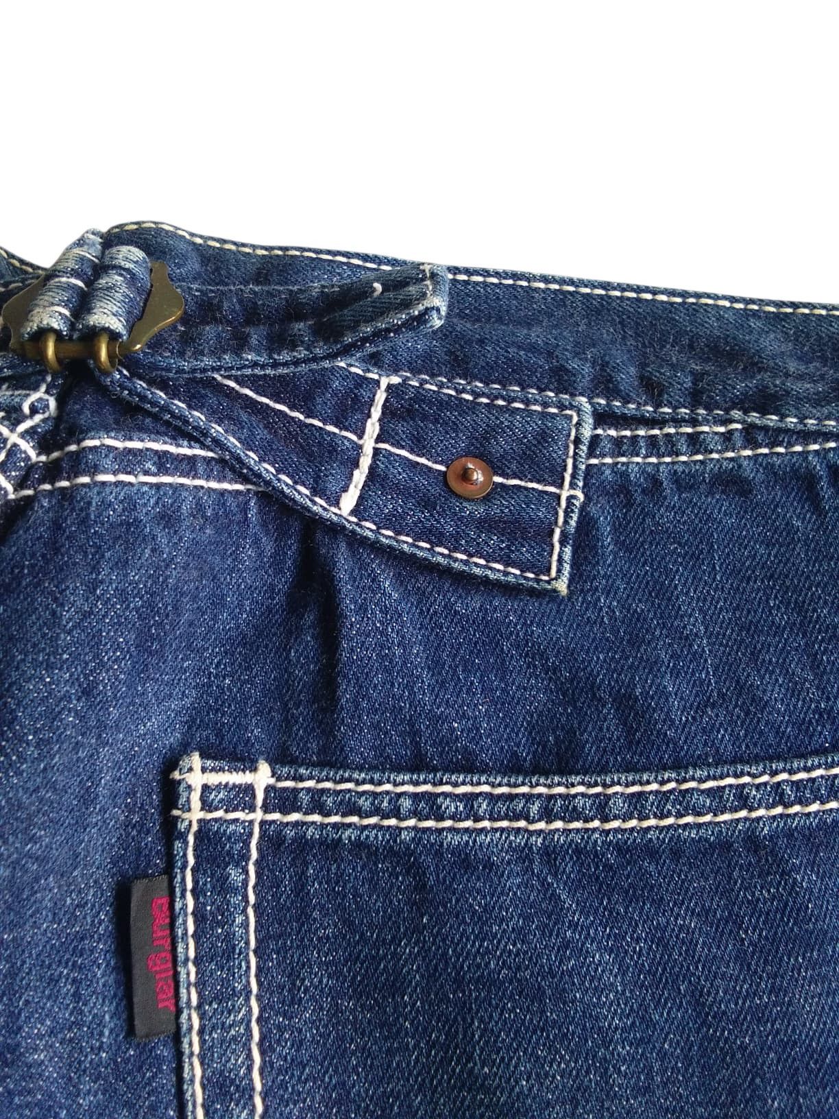 Japanese Brand RARE💥BURGLAR SELVEDGE BUCKLE BACK JAPANESE DENIM Size US 31 - 11 Thumbnail