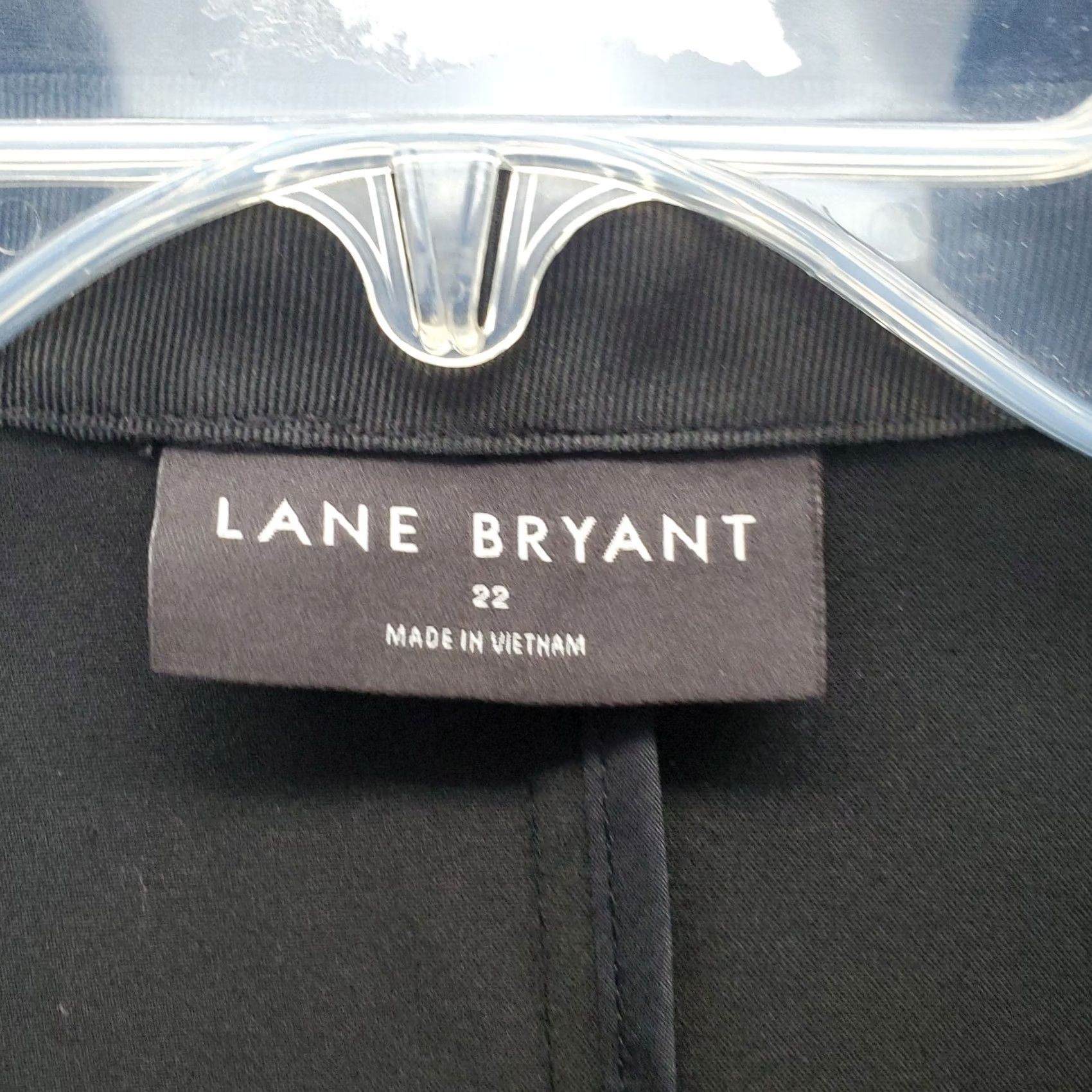 Vintage Lane Bryant Black Blazer Womens 22 Single Breasted Jetted Pockets Notch Lapel Size 3XL / US 20-22 - 6 Thumbnail