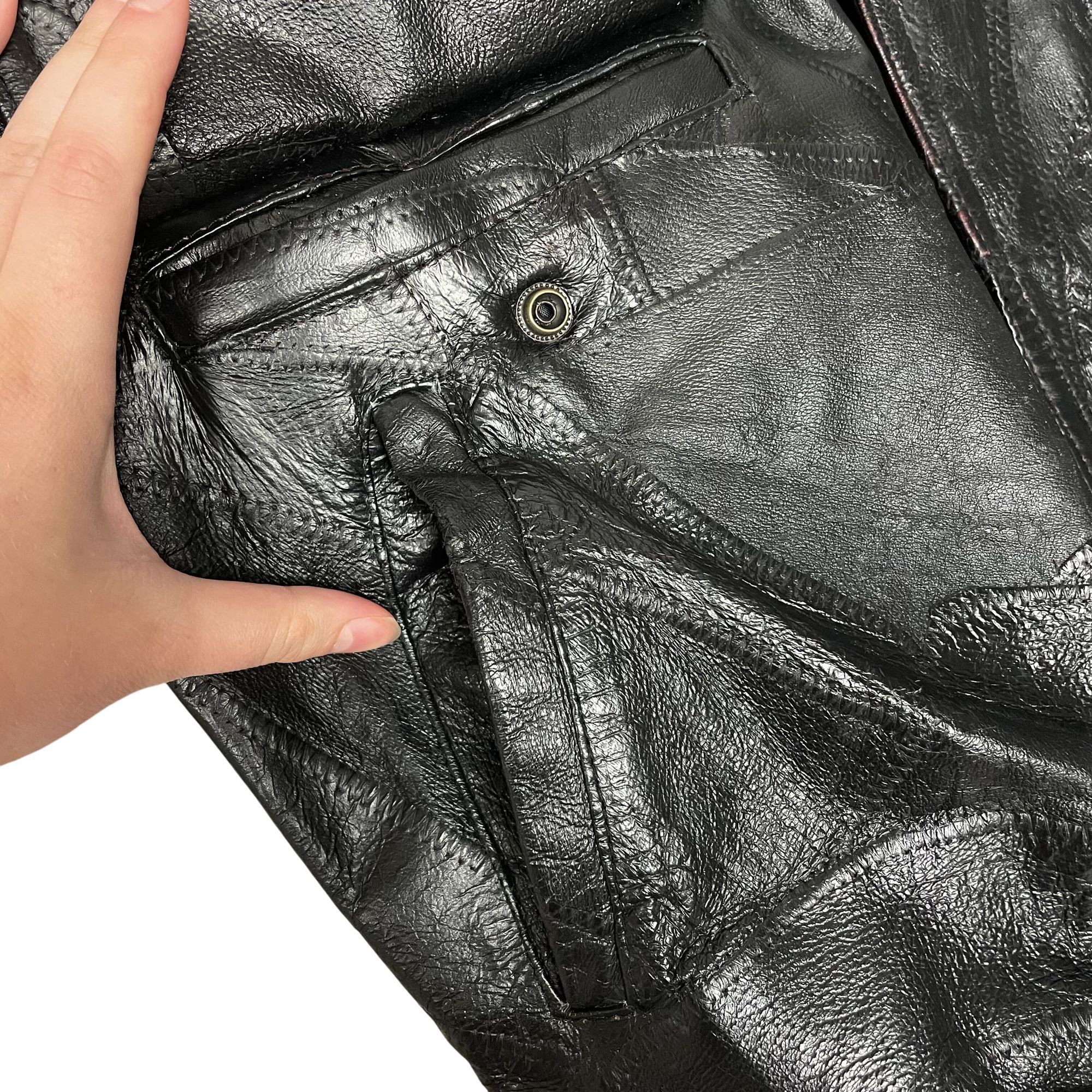 Other Vtg Roadpro PIGSKIN Leather Motorcycle BIKER Bomber Size US L / EU 52-54 / 3 - 5 Thumbnail