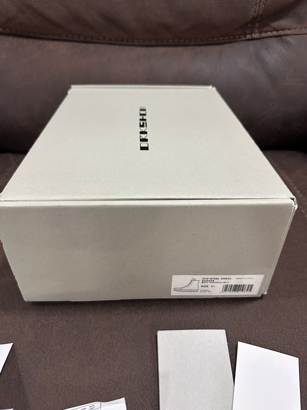 Rick Owens Drkshdw Rick Owens DRKSHDW Fogachine High Ramone Orange Milk Size 41 Size US 8 / EU 41 - 15 Thumbnail
