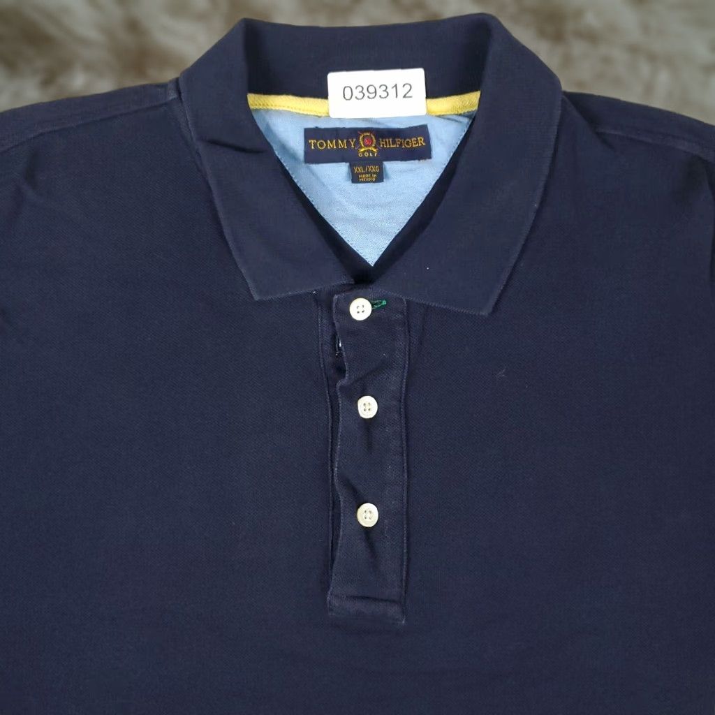 Tommy Hilfiger VINTAGE Tommy Hilfiger Polo Shirt Mens 2XL Blue Polo Adult 2XL Blue Tommy Hilfiger Logo American Classic Preppy Mens Size US XXL / EU 58 / 5 - 1 Thumbnail