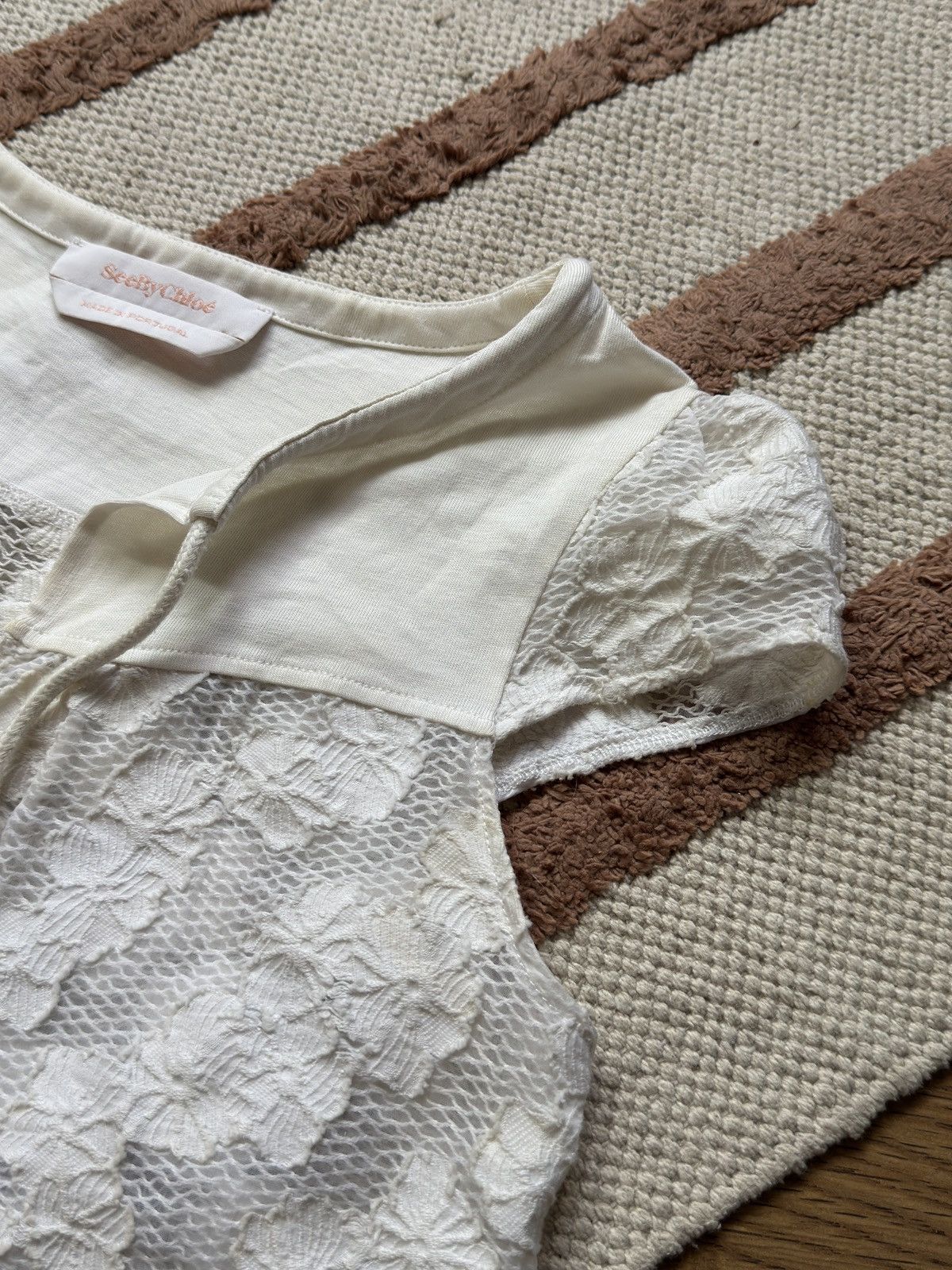 See by Chloe VINTAGE SEE BY CHLOE 2000s MESH MINI DRESS Size XXS / US 00 / IT 34 - 5 Thumbnail