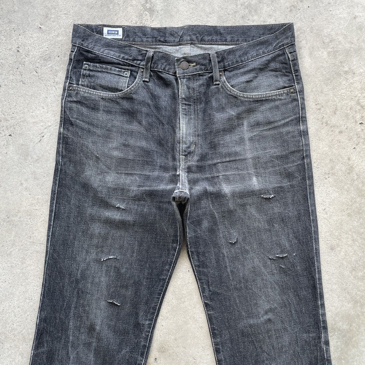 Edwin W36x32💥 Vintage Edwin Black Faded Jeans Denim Pants Size US 36 / EU 52 - 3 Thumbnail