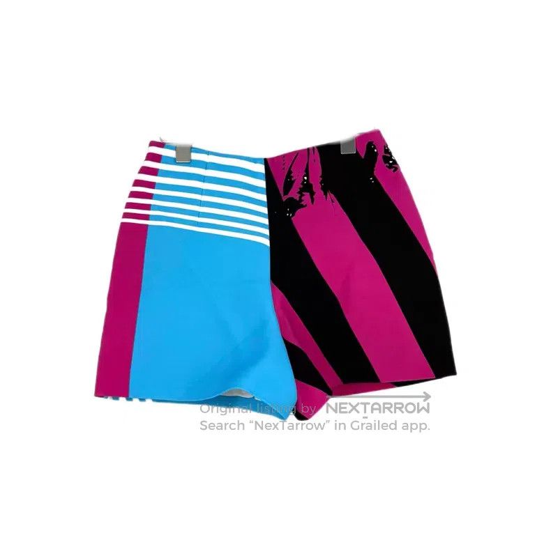 Dior Dior Rose-red and blue irregular pattern shorts Size 24" / US 00 / IT 34 - 2 Thumbnail