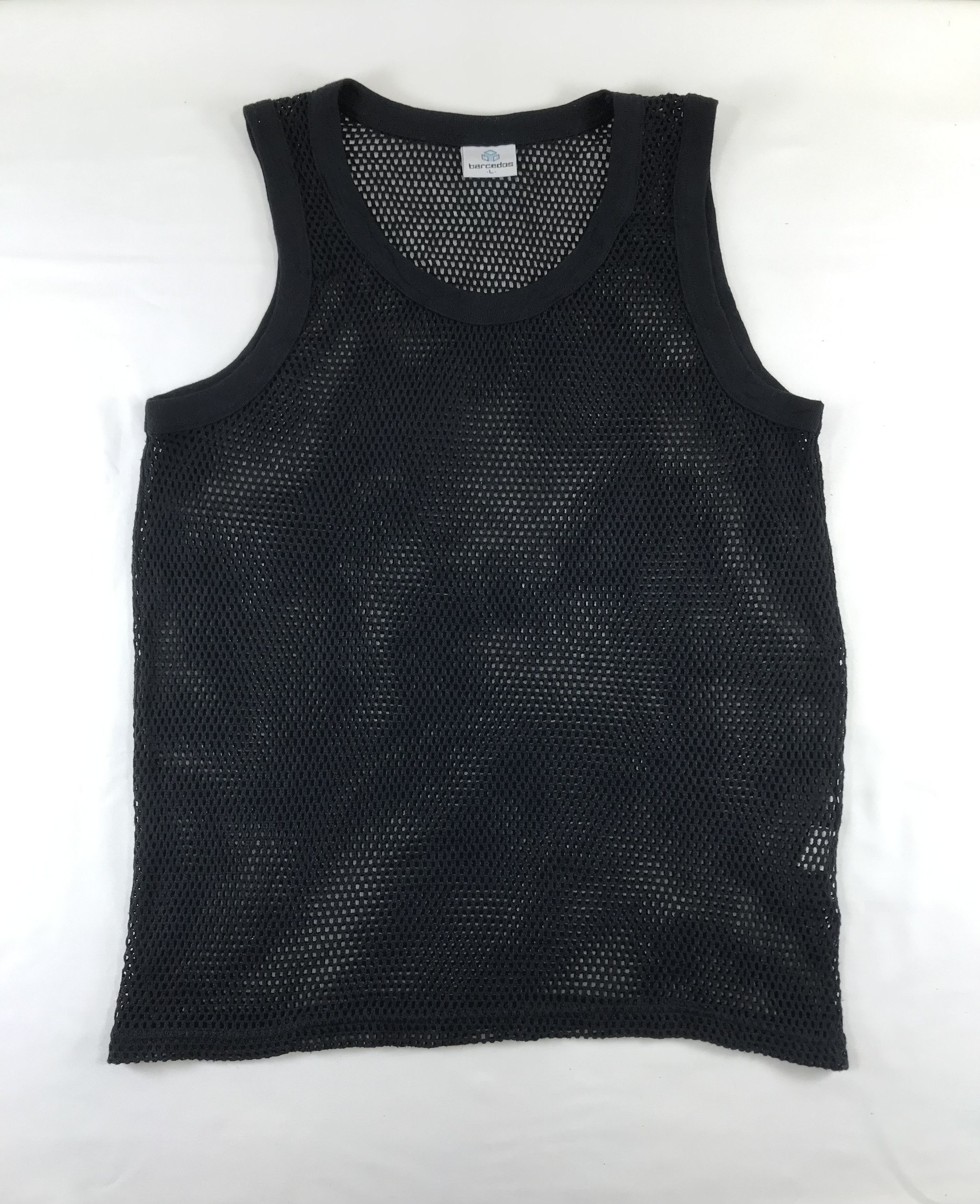 Japanese Brand Vintage Mesh Barcedos Black Tank Top Size US L / EU 52-54 / 3 - 1 Thumbnail