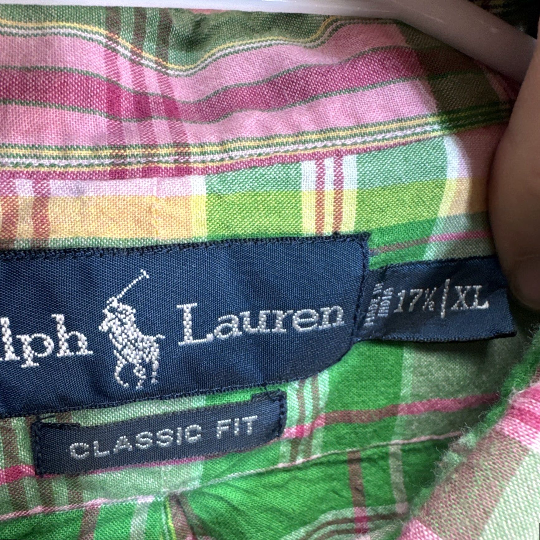 Ralph Lauren Polo Ralph Lauren Shirt Mens XL Classic Fit Plaid Long Sleeve Button-Down Multicolor Logo 17 1/2 Regular Button-Up Everyday Classic Mens Size US XL / EU 56 / 4 - 2 Thumbnail