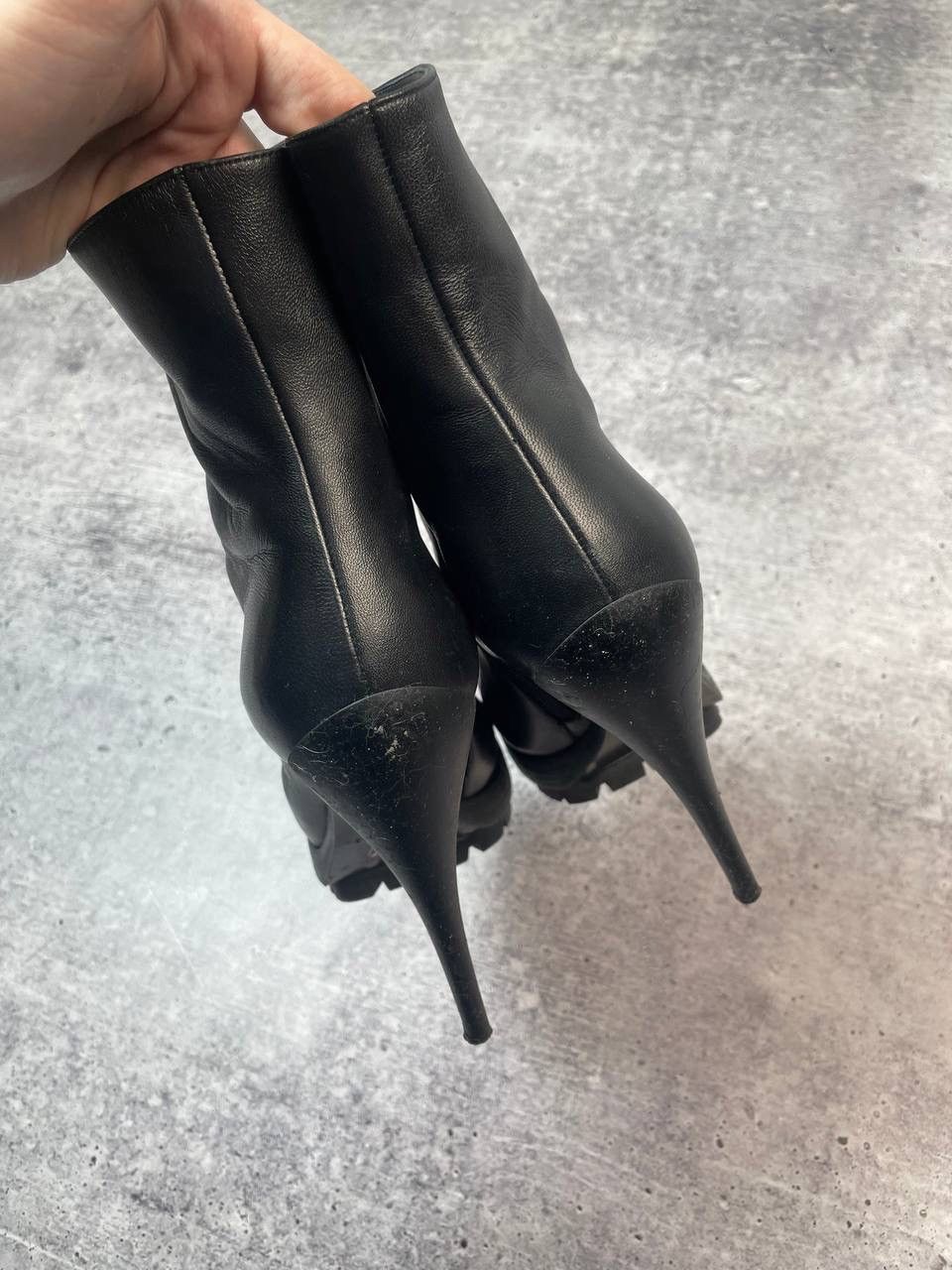 Casadei Casadei Leather Metal Cap Toe Ankle Boots Heels Y2K Size US 8 / IT 38 - 5 Thumbnail