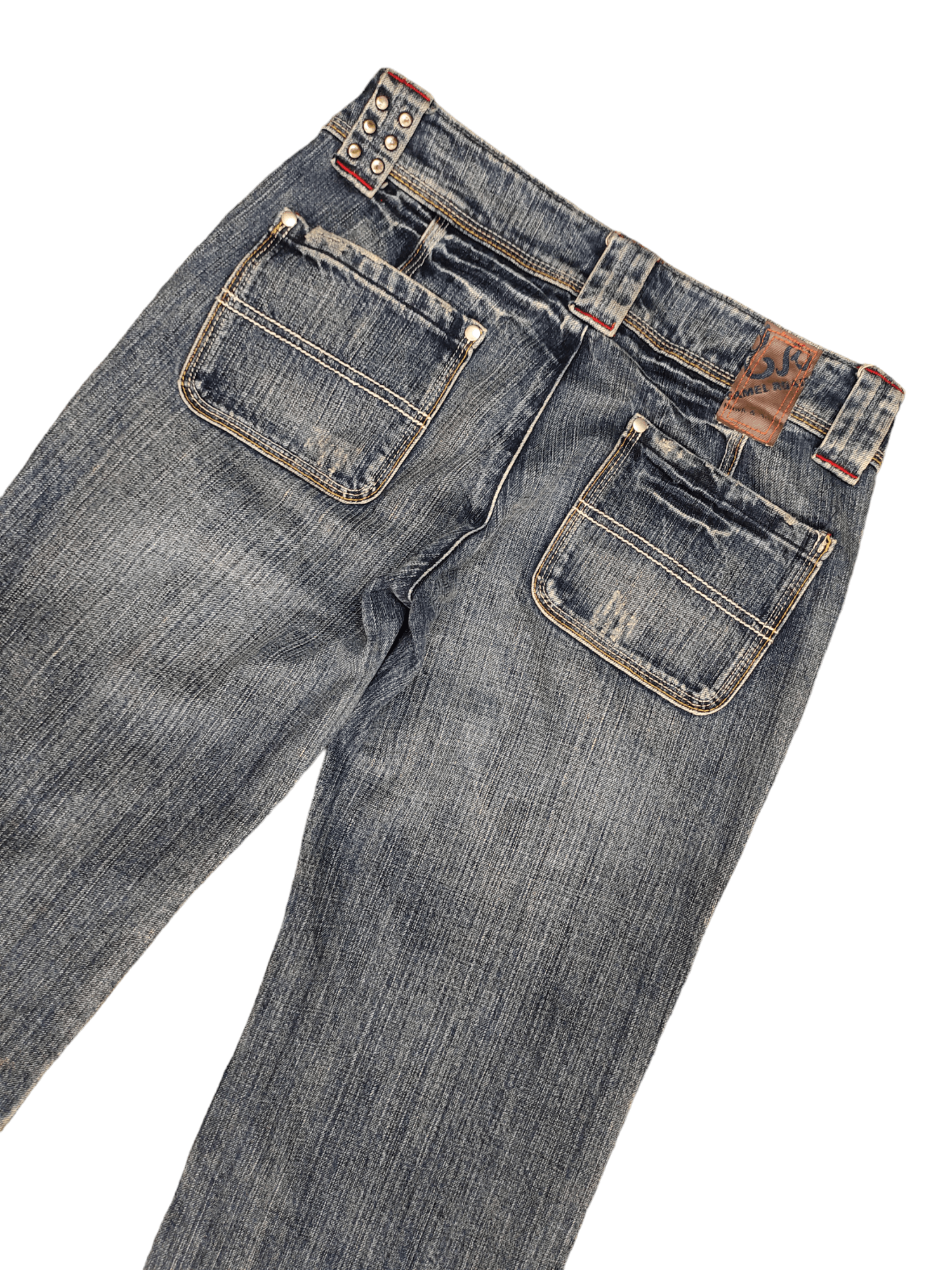 Hysteric Glamour × Undercover Flare Jeans Camel Road Faded Low Rise Wide Leg Boot Cut Goa Size US 29 - 14 Thumbnail