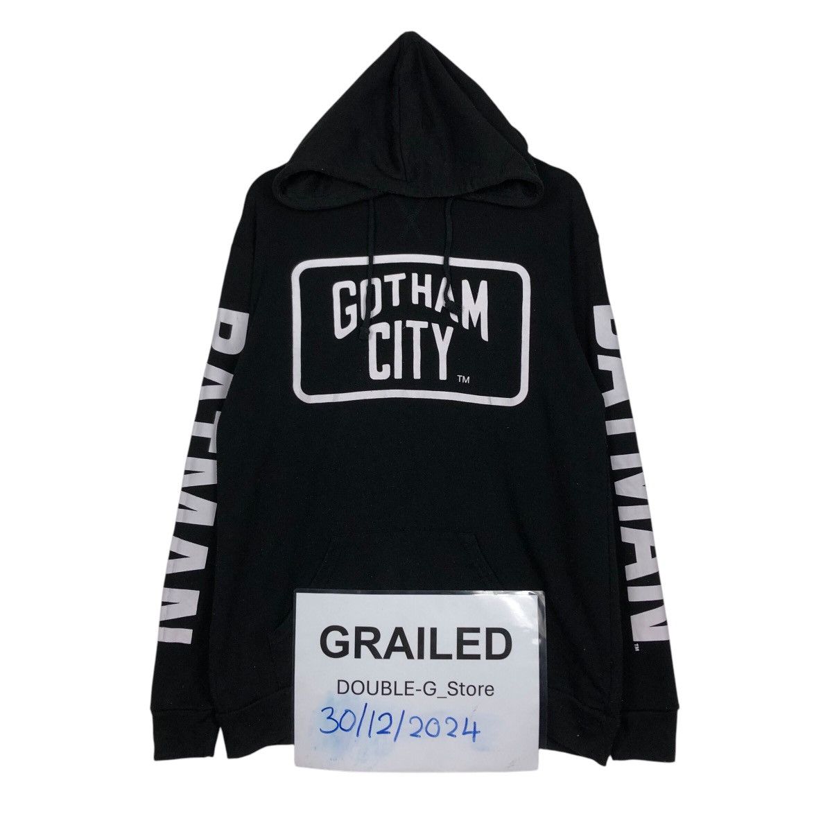 Japanese Brand 📌Vintage Batman Hoodie Pull Over Big Logo Gotham City Size US XL / EU 56 / 4 - 1 Thumbnail