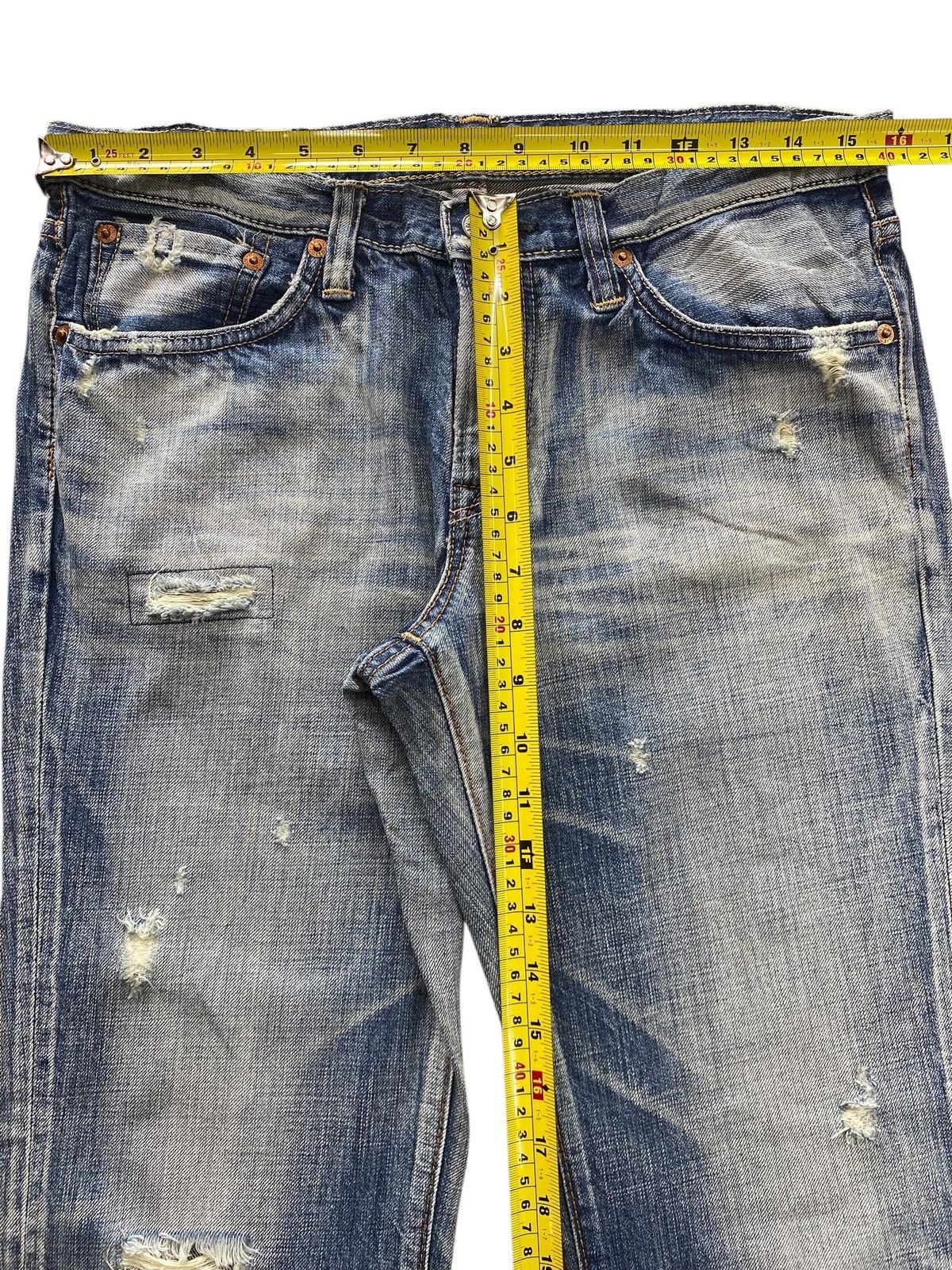 Edwin Edwin Faded Wash Ripped Style Straight Leg Jeana Size US 32 / EU 48 - 6 Thumbnail
