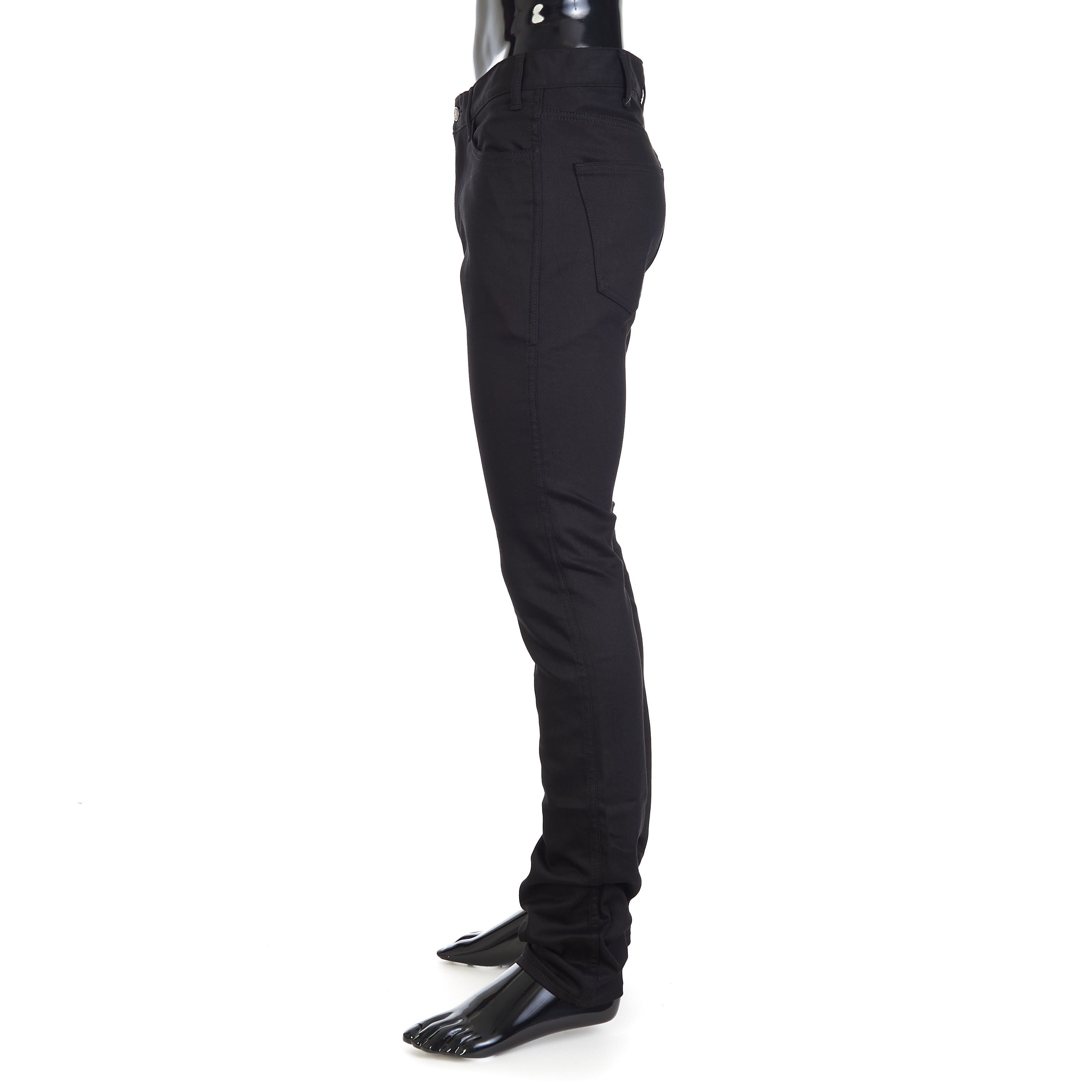 Celine Skinny Jeans - Vintage Pure Black Wash Denim, Low-Rise Size US 30 / EU 46 - 3 Thumbnail