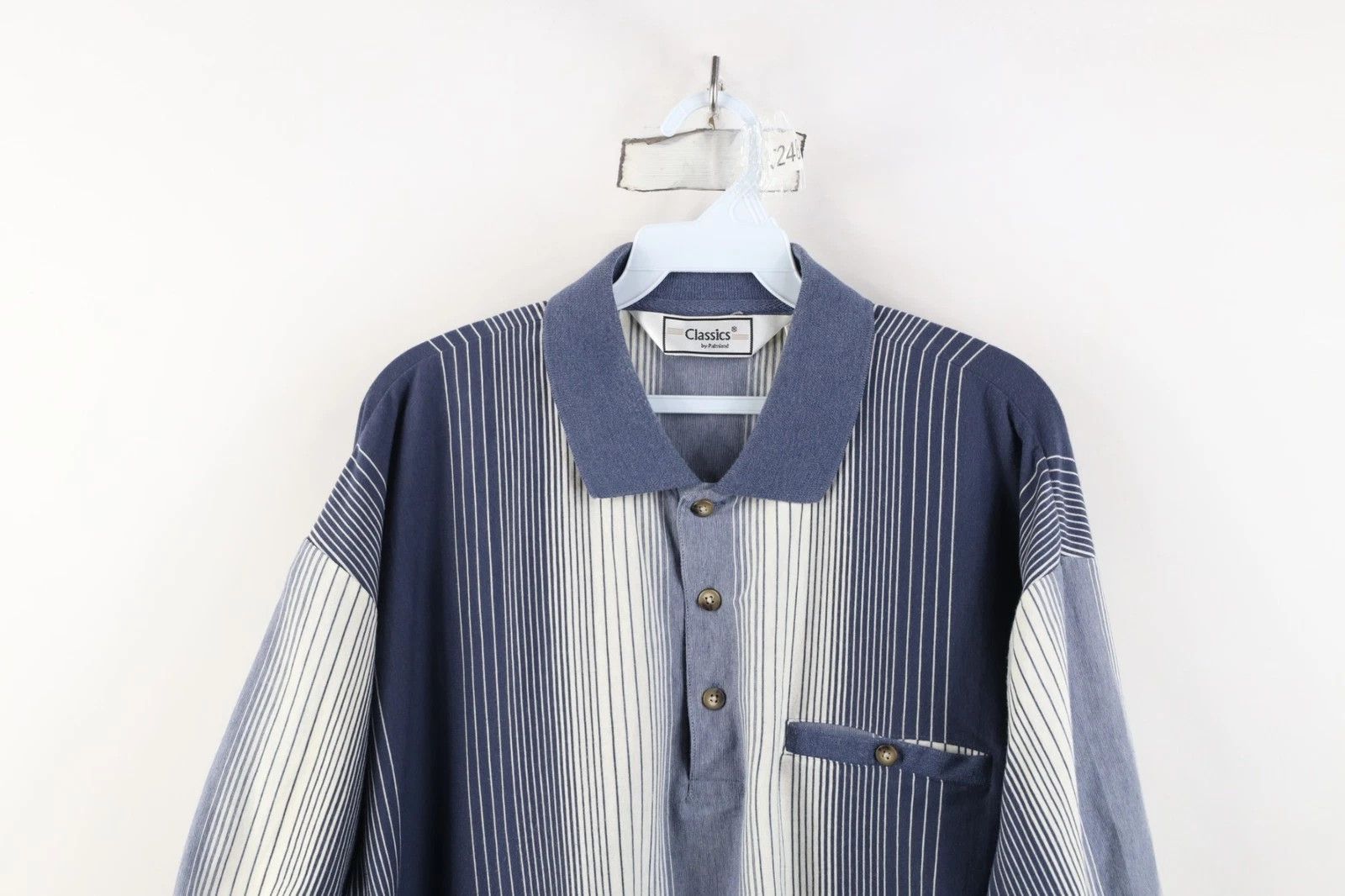 Vintage Vintage 90s Streetwear Striped Knit Pullover Polo Shirt Size US XL / EU 56 / 4 - 2 Thumbnail