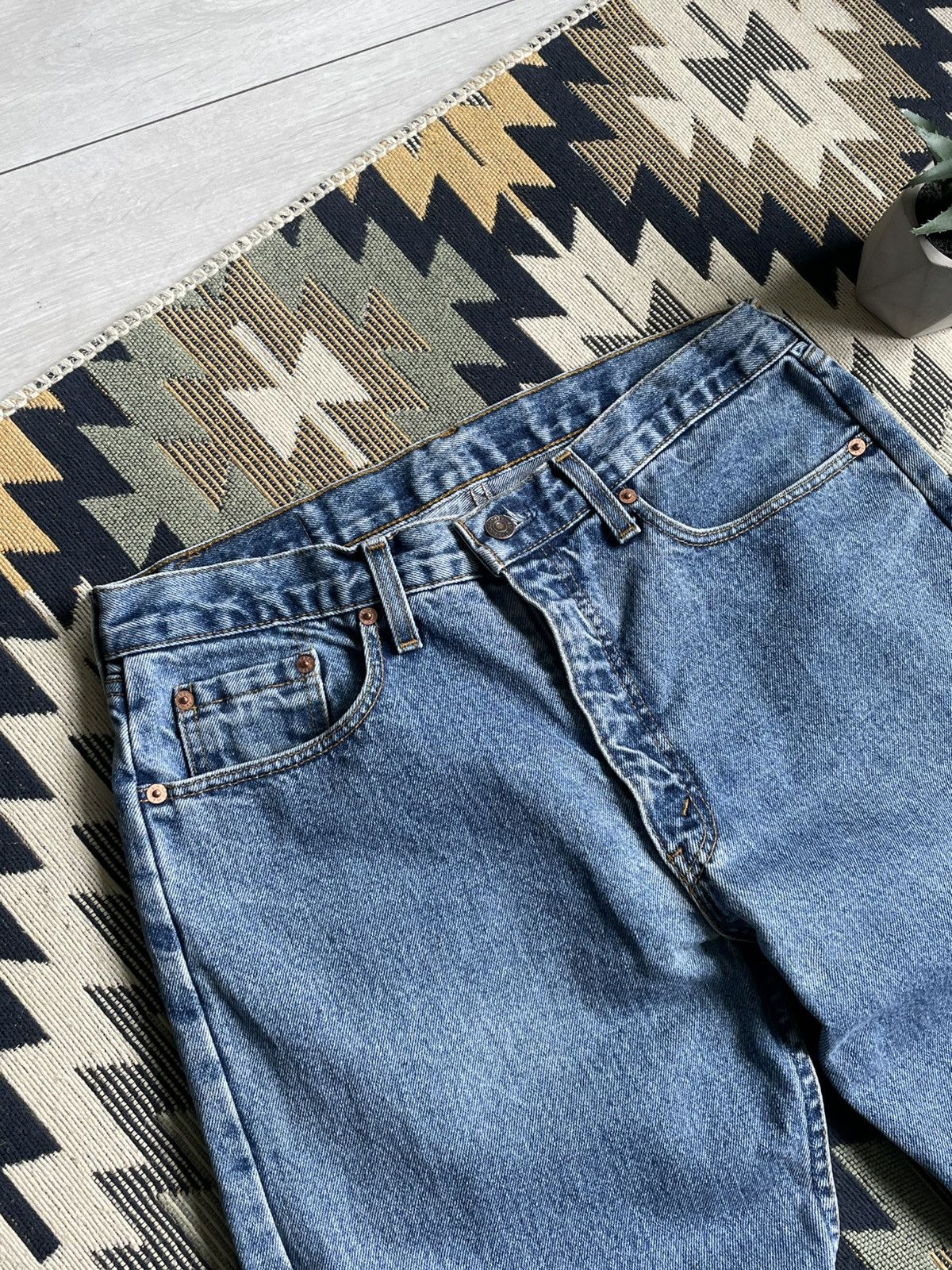 Levi's × Vintage Vintage Levi’s 511 Orange Tab Denim Blue Jeans Size US 34 / EU 50 - 8 Thumbnail