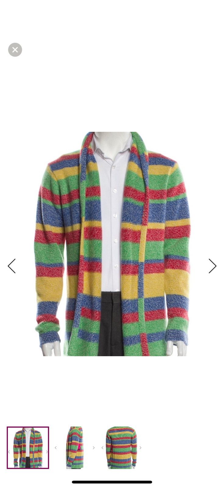 The Elder Statesman The Elder Statesman Multicolor Striped Cashmere Cardigan Size US XS / EU 42 / 0 - 4 Thumbnail