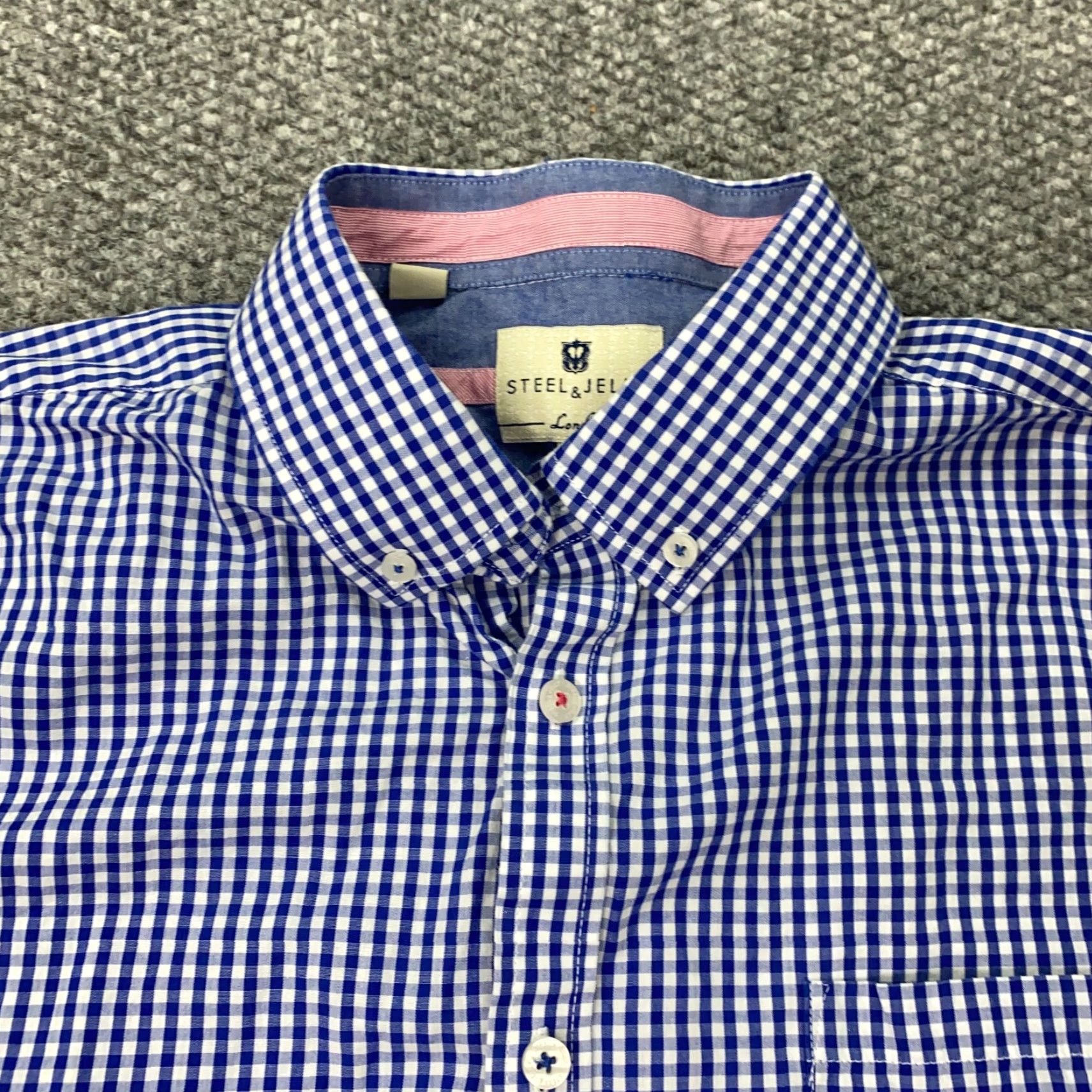 Footjoy VINTAGE FootJoy Shirt Mens L Blue Plaid Button-Down 90s Cowboy Western Style, Cotton Shirt Mens Large Blue, Long Sleeve, Button-Up, Regular Fit Size US L / EU 52-54 / 3 - 3 Thumbnail