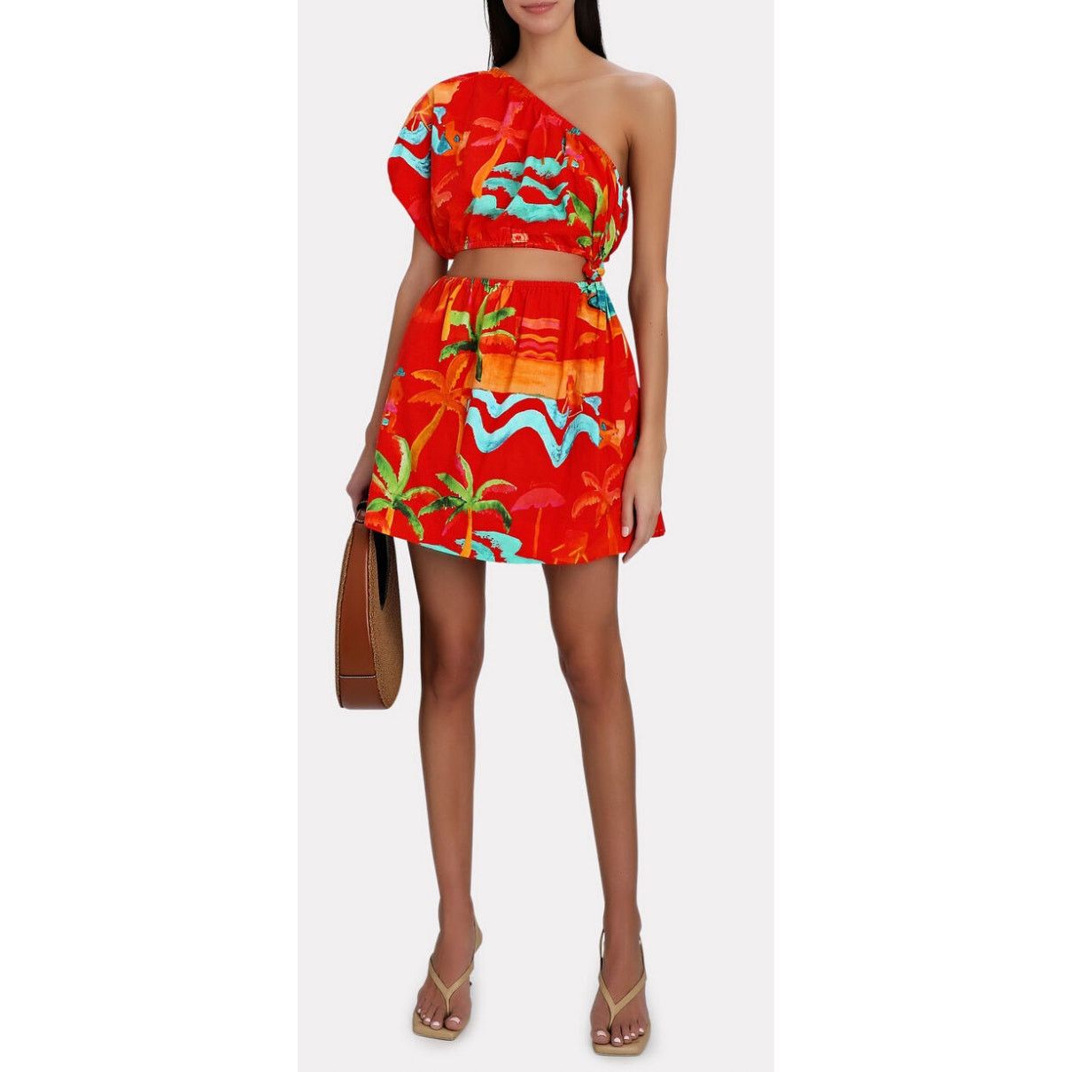 Farm Rio Farm Rio Ipanema One-Shoulder Cut-Out Mini Dress XL Size XL / US 12-14 / IT 48-50 - 5 Thumbnail
