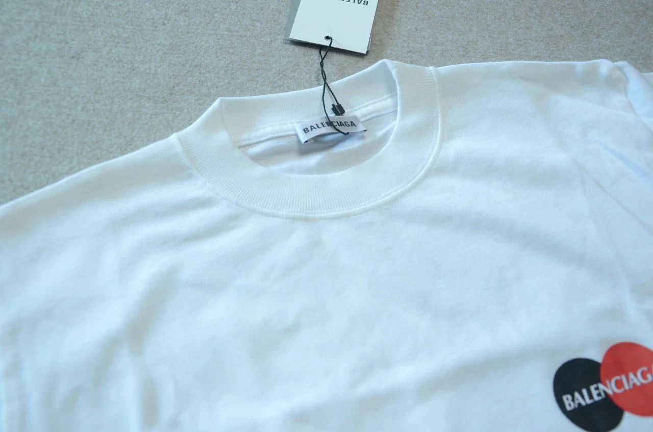 Balenciaga Balenciaga Mastercard Logo SS White S T-shirt Size S / US 4 / IT 40 - 3 Thumbnail