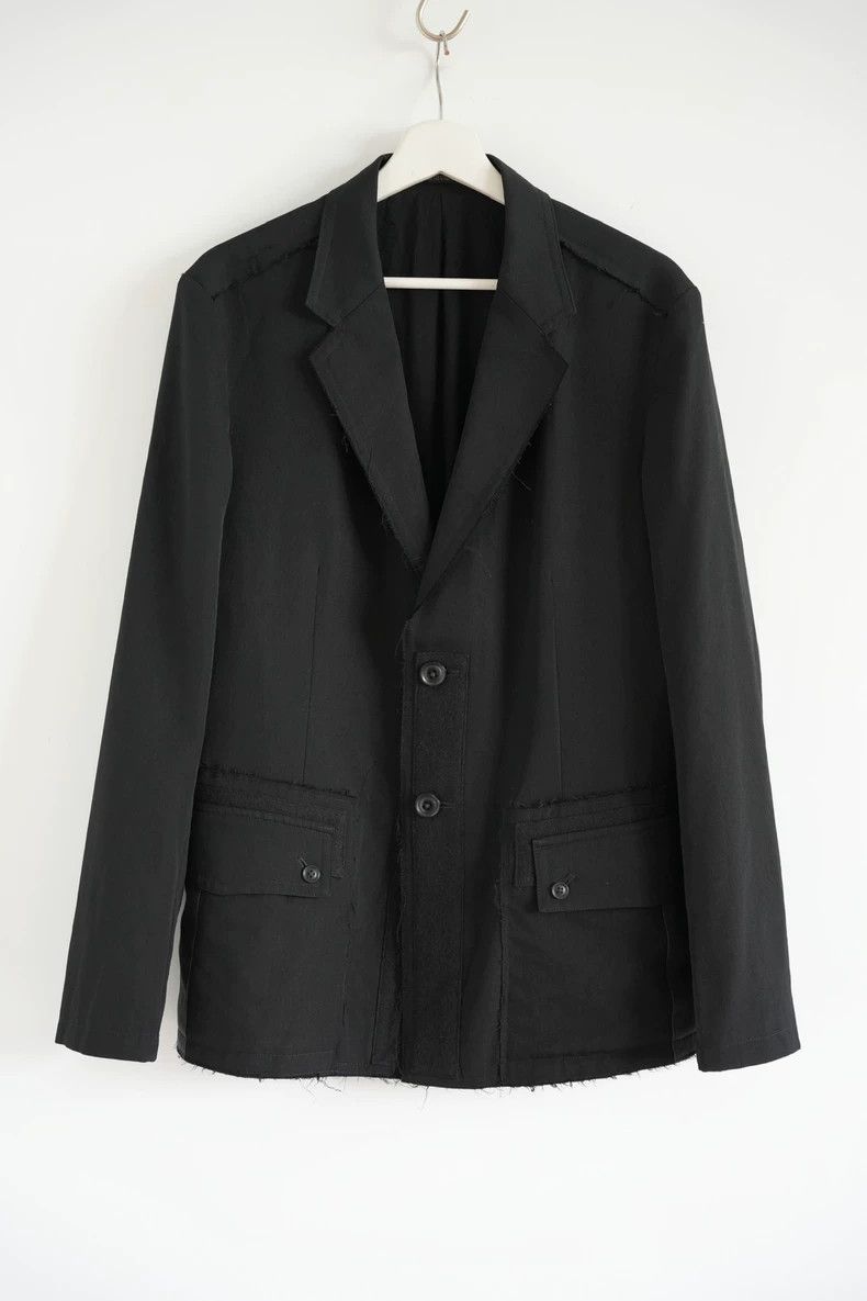 Yohji Yamamoto Yohji Yamamoto size 2 15aw tape-on-raw-edge triple blazer Size 36R - 1 Thumbnail