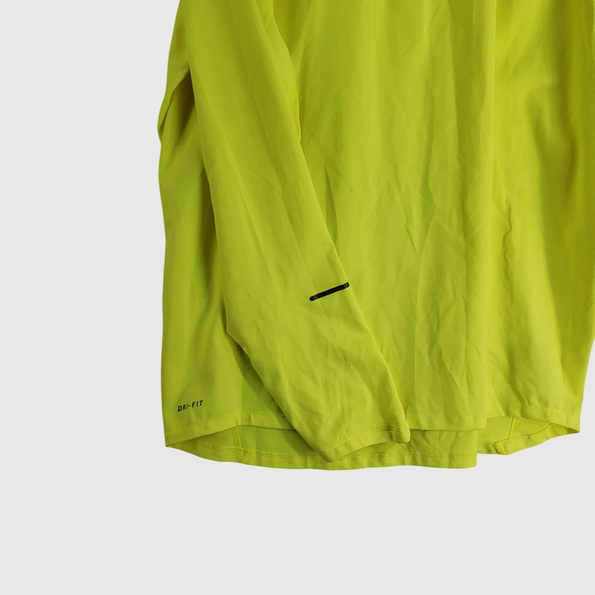 Nike Nike Dri-Fit Mens Running Pullover Shirt XL Neon Yellow Long Size US XL / EU 56 / 4 - 4 Thumbnail
