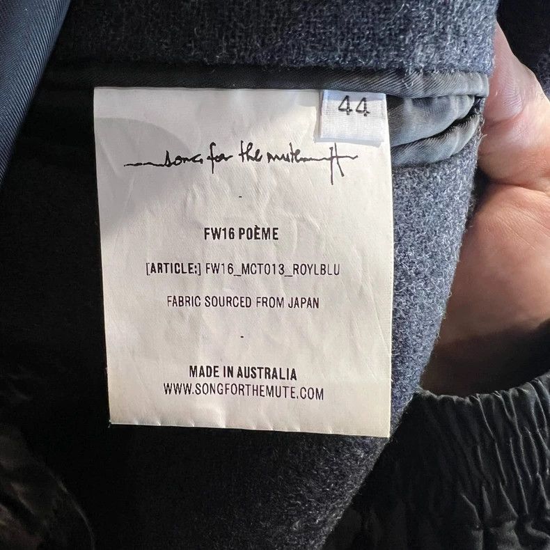 Song For The Mute Song For The Mute Multicolor Wool Coat Jacket Size US S / EU 44-46 / 1 - 4 Thumbnail