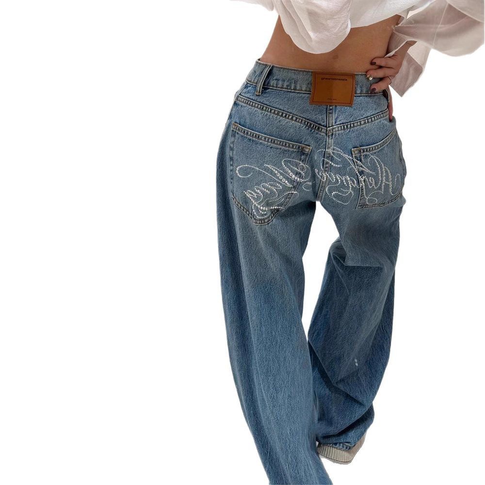 Japanese Brand Retro loose straight leg wide leg jeans Size US 32 / EU 48 - 5 Thumbnail