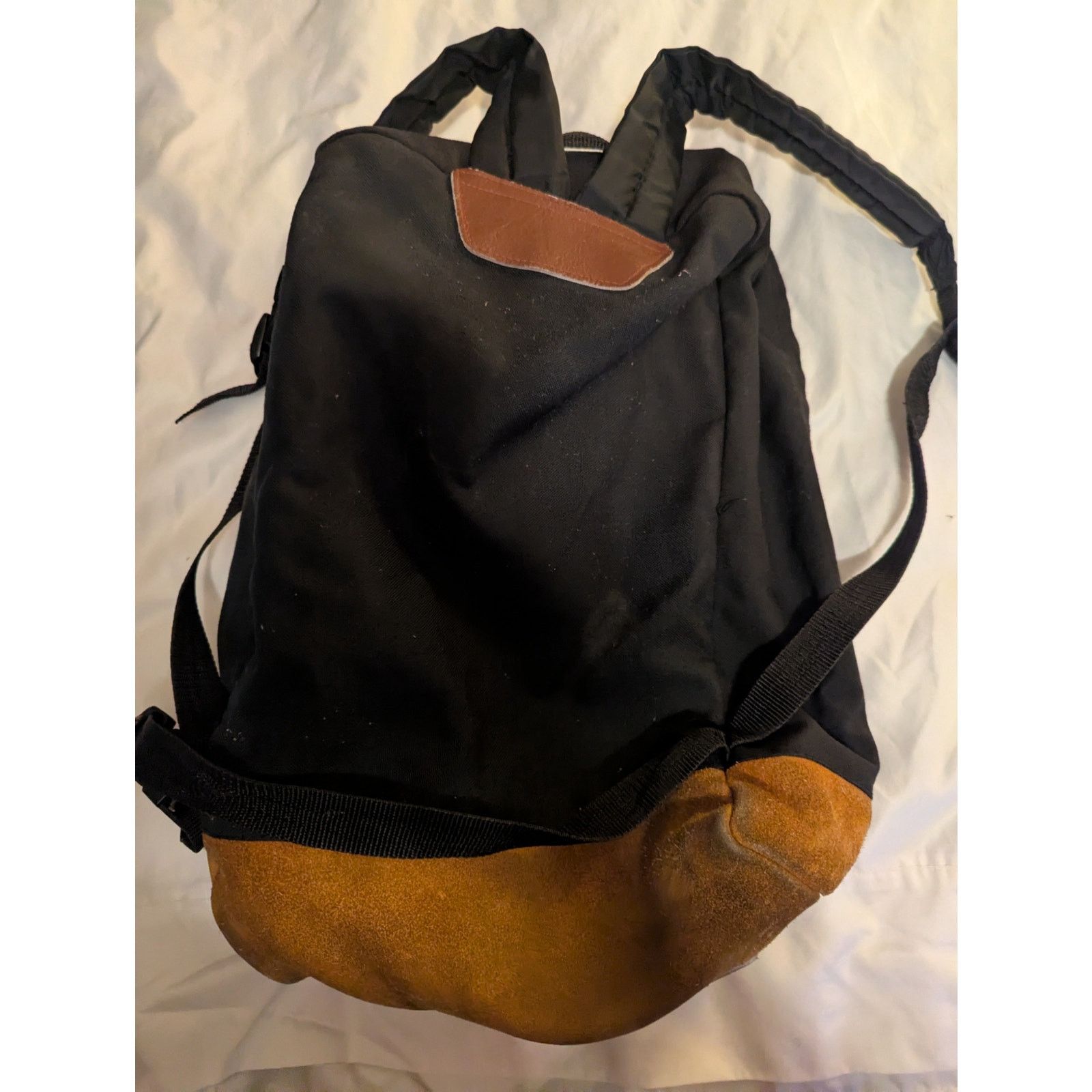Jansport Vintage Alpak Leather Bottom Backpack Bookbag Daypack Black Size ONE SIZE - 5 Thumbnail