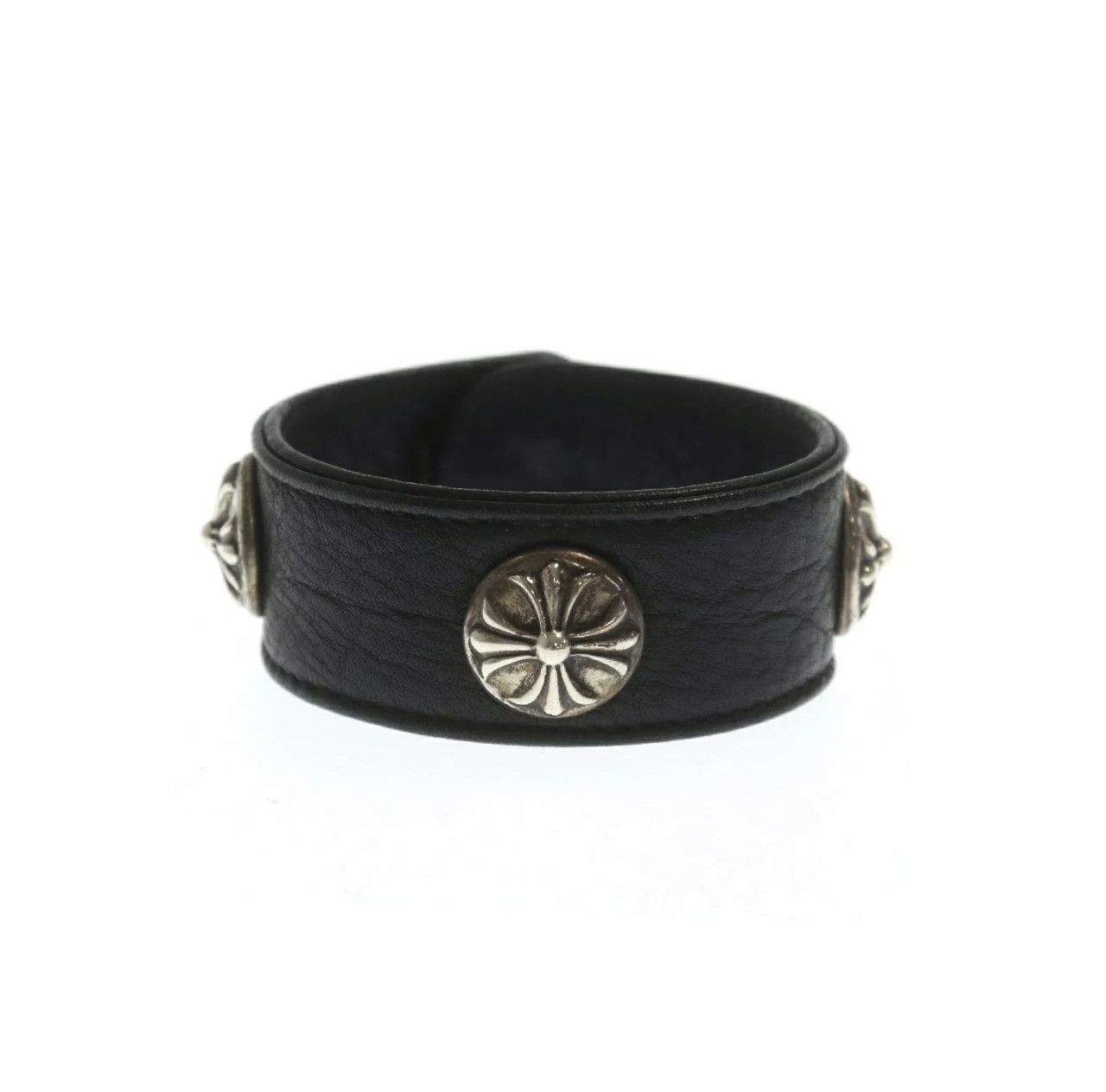 Chrome Hearts CHROME HEARTS CROSS BALL LEATHER BRACELET Size ONE SIZE - 1 Thumbnail