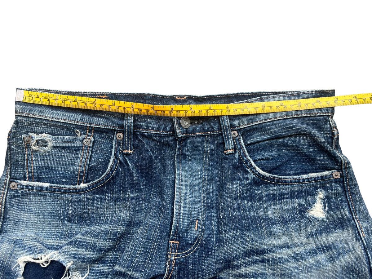Edwin Vintage Edwin Distressed Ripped Patchwork Denim Jeans 34x32 Size US 34 / EU 50 - 12 Thumbnail