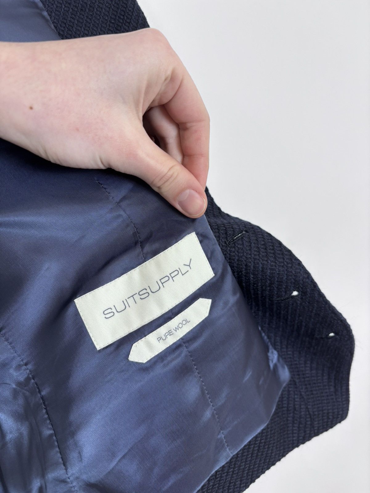 Suitsupply Suitsupply Capetown Men’s Navy Blue Wool Waistcoat Vest Size 38R - 16 Thumbnail