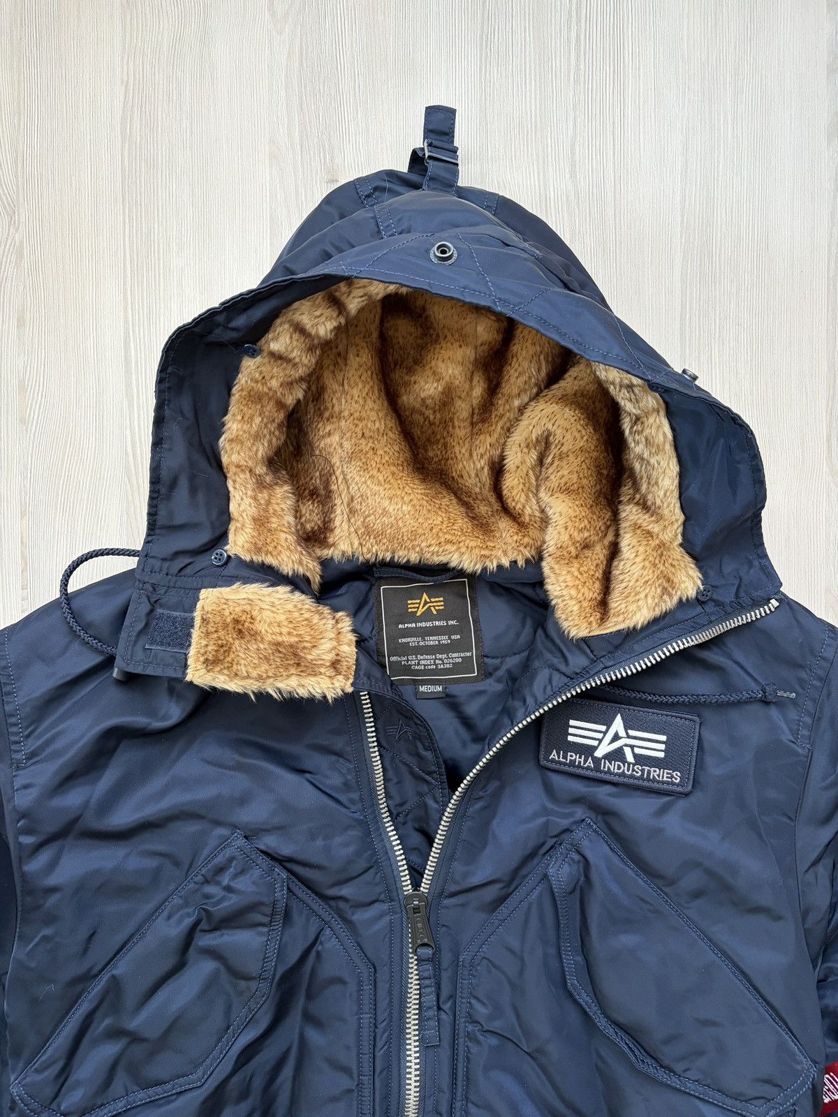 Alpha Industries Alpha Industries 45/P Hooded Fur Bomber Jacket Size US M / EU 48-50 / 2 - 4 Thumbnail