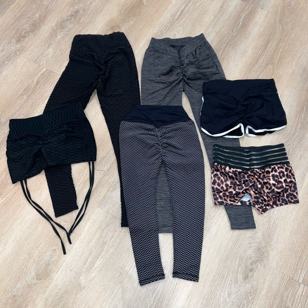 Other 6 Piece Scrunch Butt Workout Lot: Honeycomb, Cheetah XS-Small, Shorts & Leggings Size 26" / US 2 / IT 38 - 11 Thumbnail