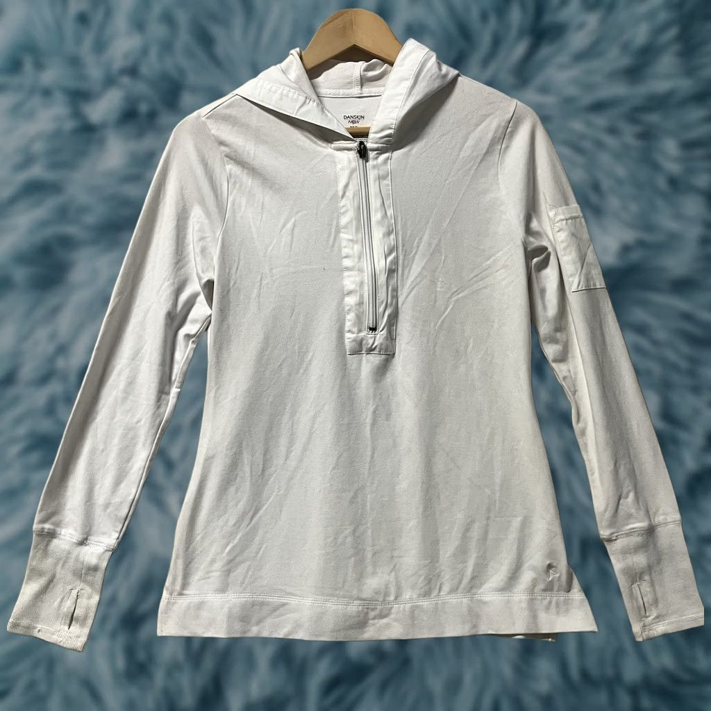 Vintage Danskin Hoodie Pullover Long Sleeve Athletic Top Beige Size M Ladies Regular Athletic Casual Wide Sleeve Size M / US 6-8 / IT 42-44 - 1 Thumbnail