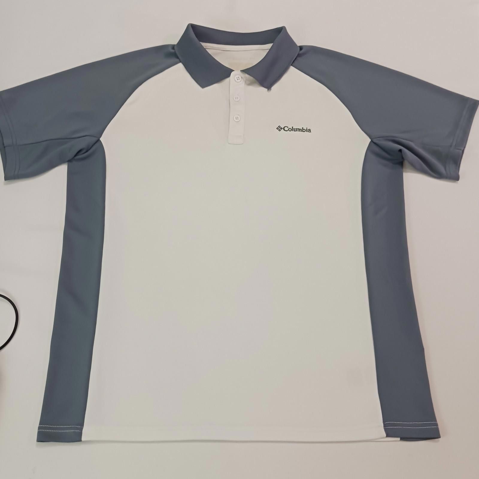 Columbia Columbia AM1075 Men Gray/White Pullover Polo Shirt Chest 48 Size US M / EU 48-50 / 2 - 9 Thumbnail