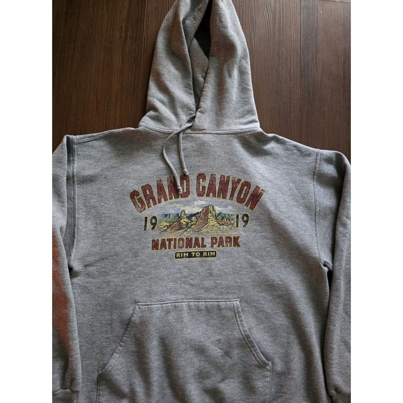 Vintage VINTAGE Grand Canyon Hoodie Gray M Men 90s Pullover Hooded Pockets Logo All Seasons Cotton Blend 1990s Y2k Large? Size US M / EU 48-50 / 2 - 3 Thumbnail