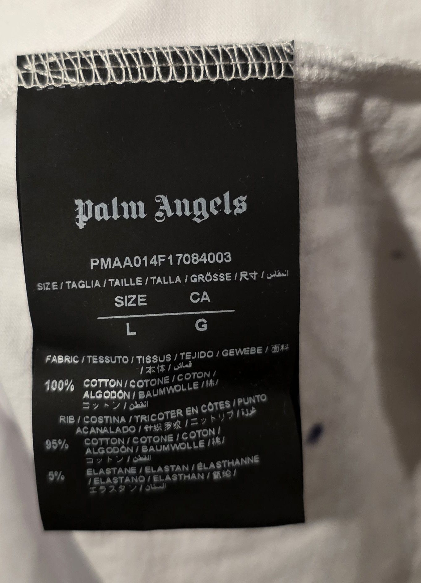 Palm Angels Palm Angels High As Your Expectations White T-Shirt Size Size US L / EU 52-54 / 3 - 5 Thumbnail