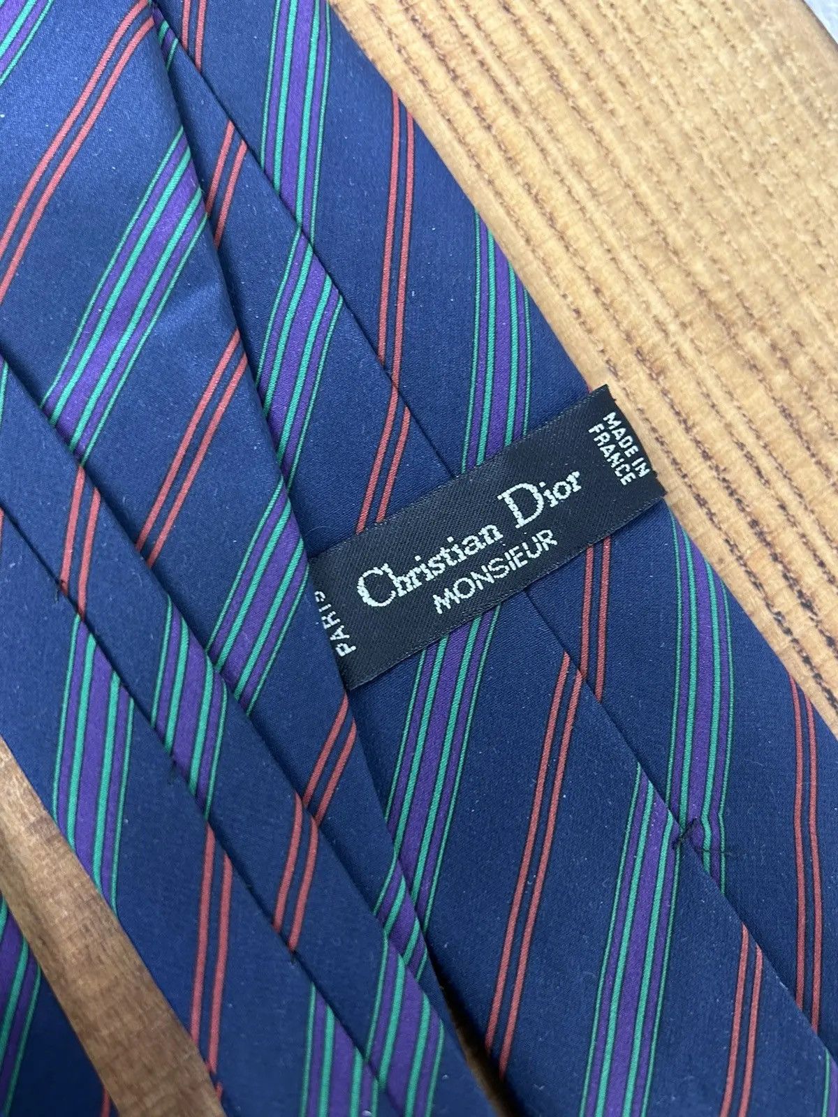 Christian Dior Monsieur Vintage Christian Dior Monsieur Striped Tie Size ONE SIZE - 2 Thumbnail