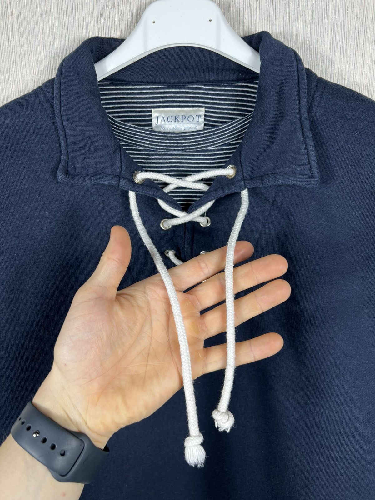 Acne Studios Vintage 80s Jackpot by Carli Gry lace-up sweatshirt polo Size US L / EU 52-54 / 3 - 6 Thumbnail