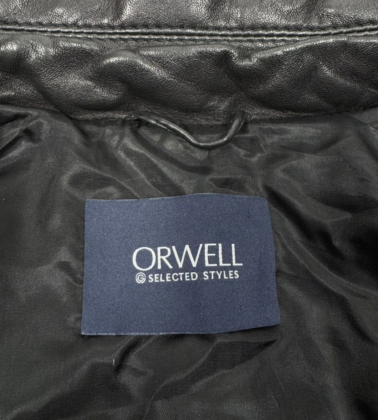 Orwell Genuine Leather Down Puffer Jacket Belted size M