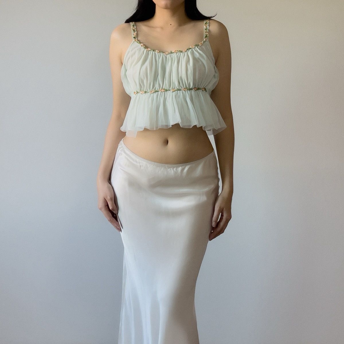 Vintage Vintage 1960s Mint Nylon Chiffon Camisole (XS–S) Size S / US 4 / IT 40 - 5 Thumbnail
