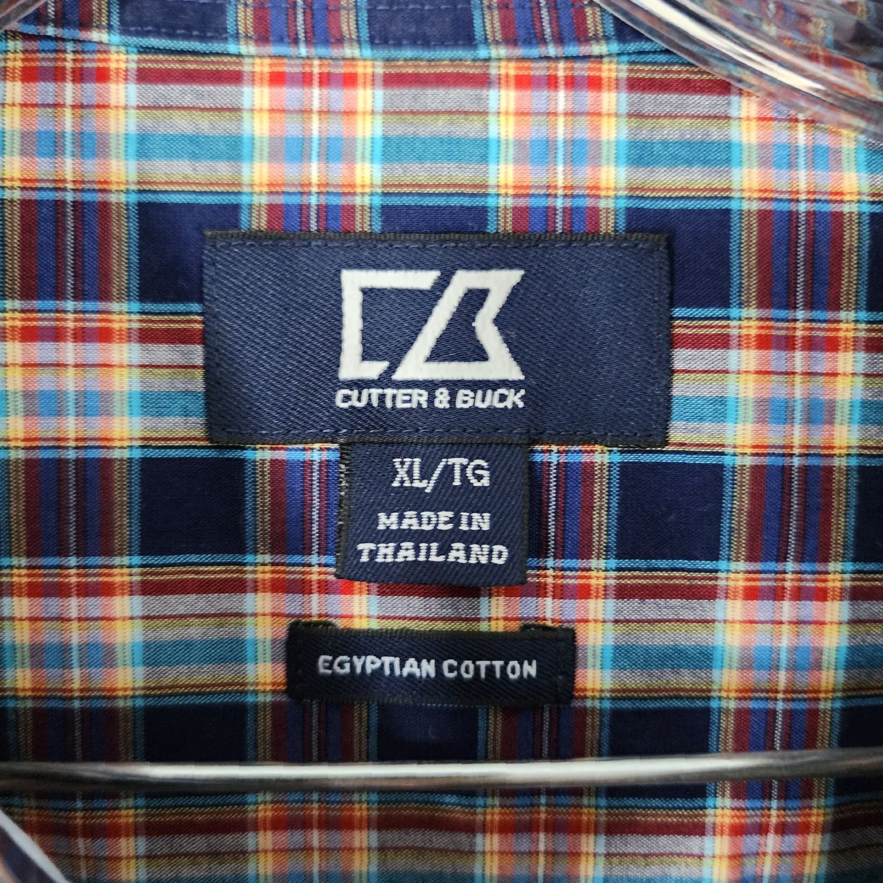 Cutter & Buck Cutter & Buck Shirt Mens XL Short Sleeve Multicolor Plaid Cotton Button-Up Size US 36 / EU 52 - 5 Thumbnail