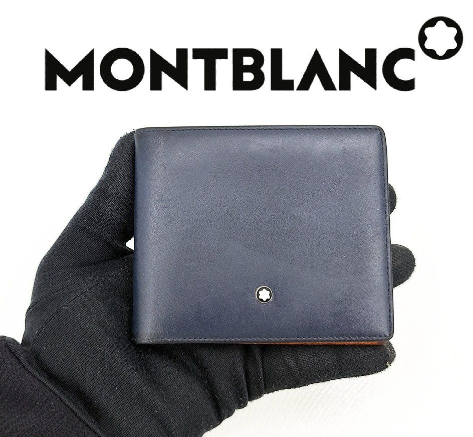 Montblanc MONT BLANC full leather bi-fold wallet two tone Size ONE SIZE - 1 Thumbnail